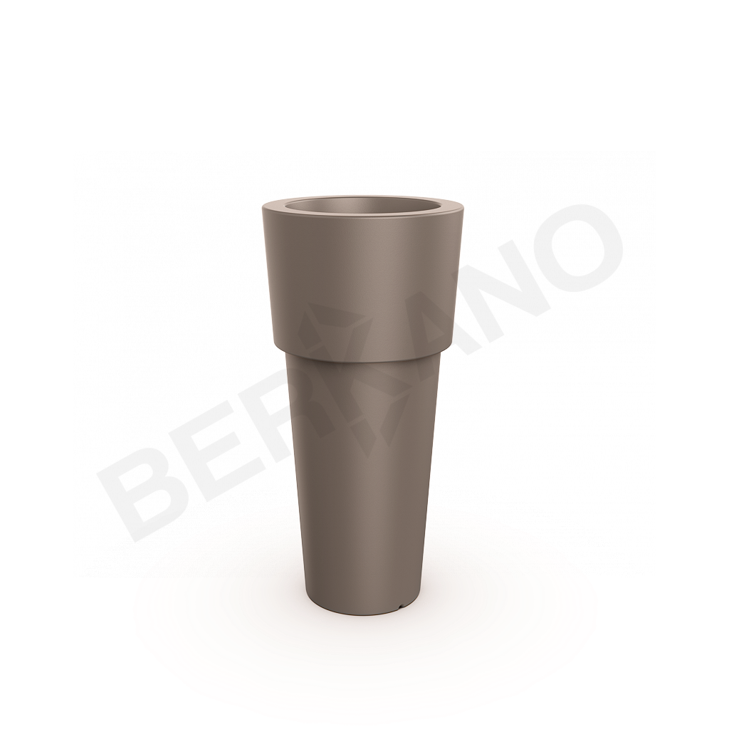 Кашпо Ray 100 DB кофейного цвета - фото 1