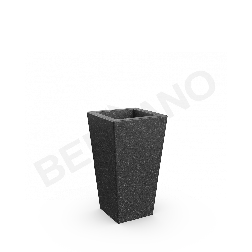 Кашпо Trapezio 70V DB цвета черный гранит - фото 1