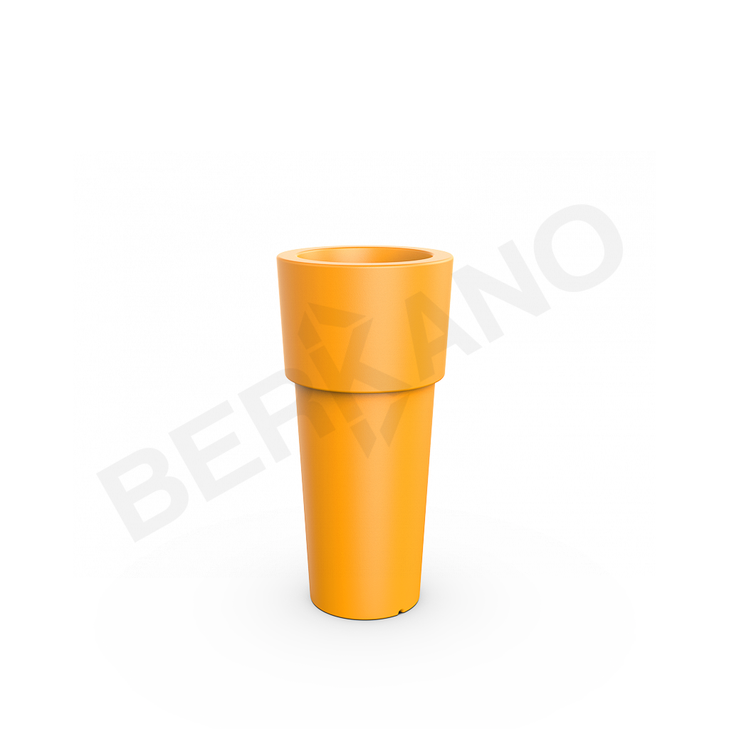 Кашпо Ray 80 оранжевого цвета - фото 1