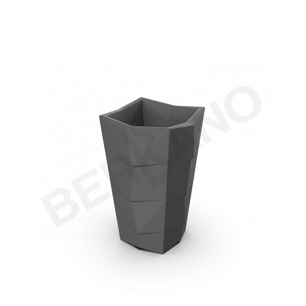 Кашпо Agava 70 DB графитового цвета - фото 1