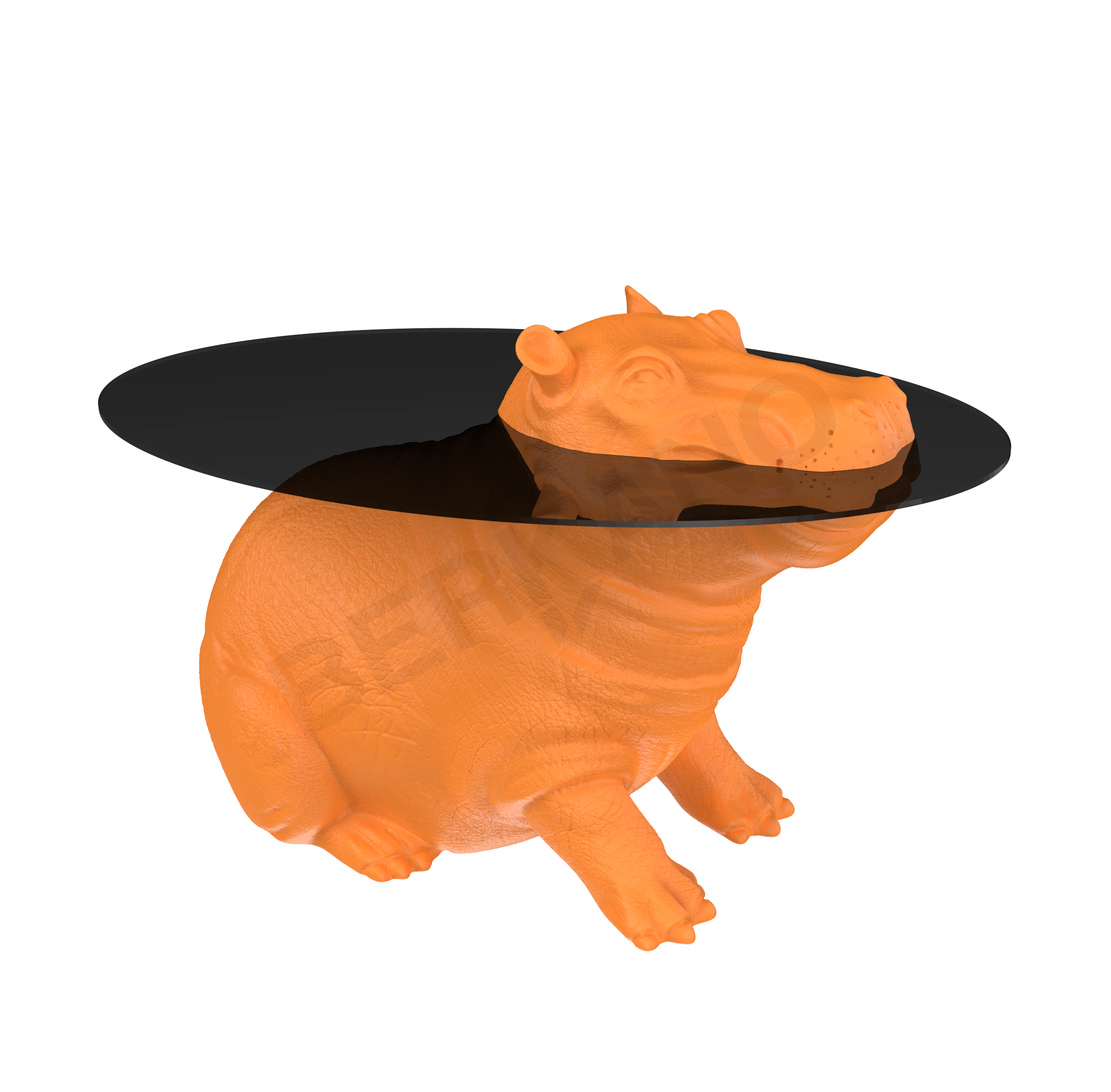 Стол HIPPO оранжевого цвета - фото 1