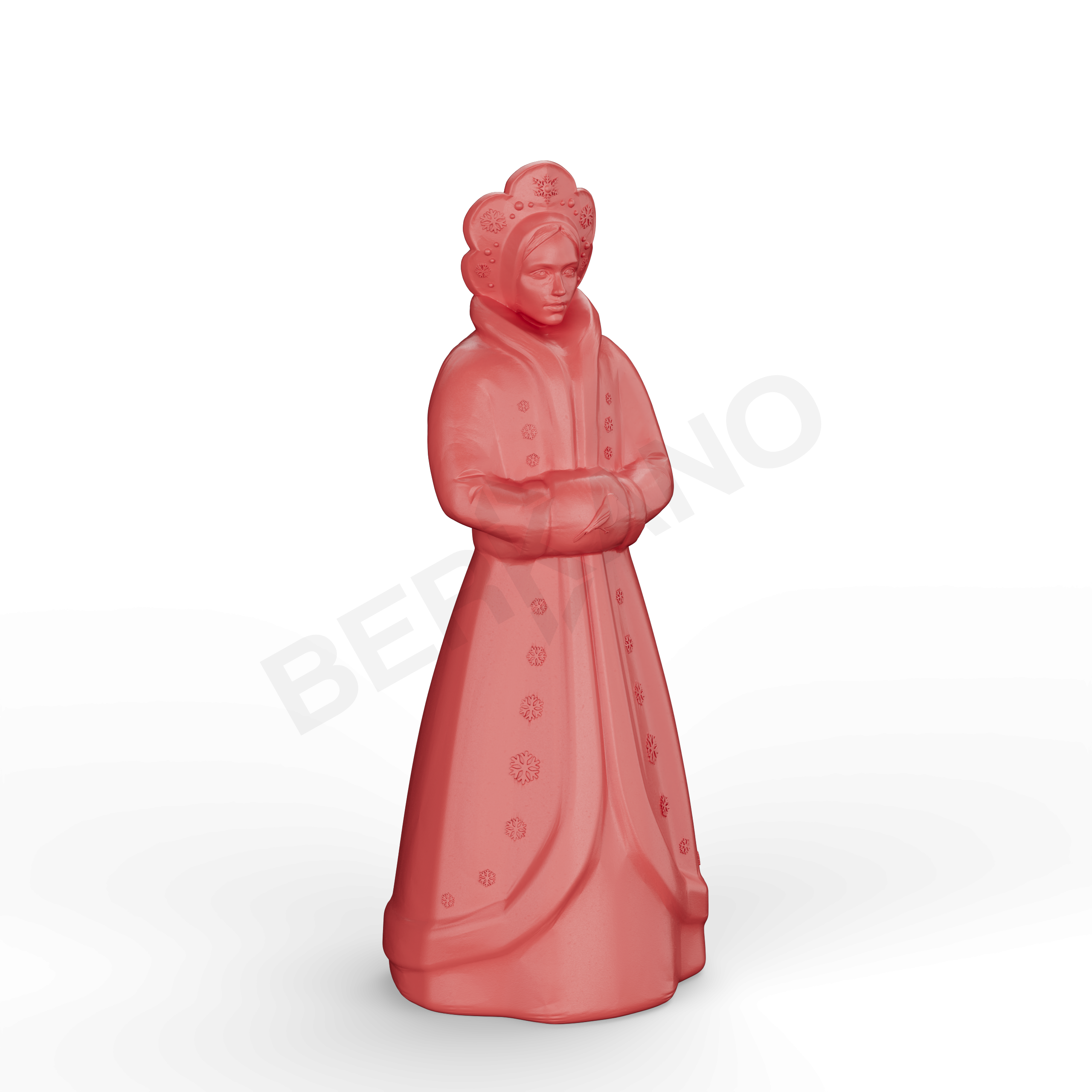 Светильник Снегурочка красного цвета - фото 1