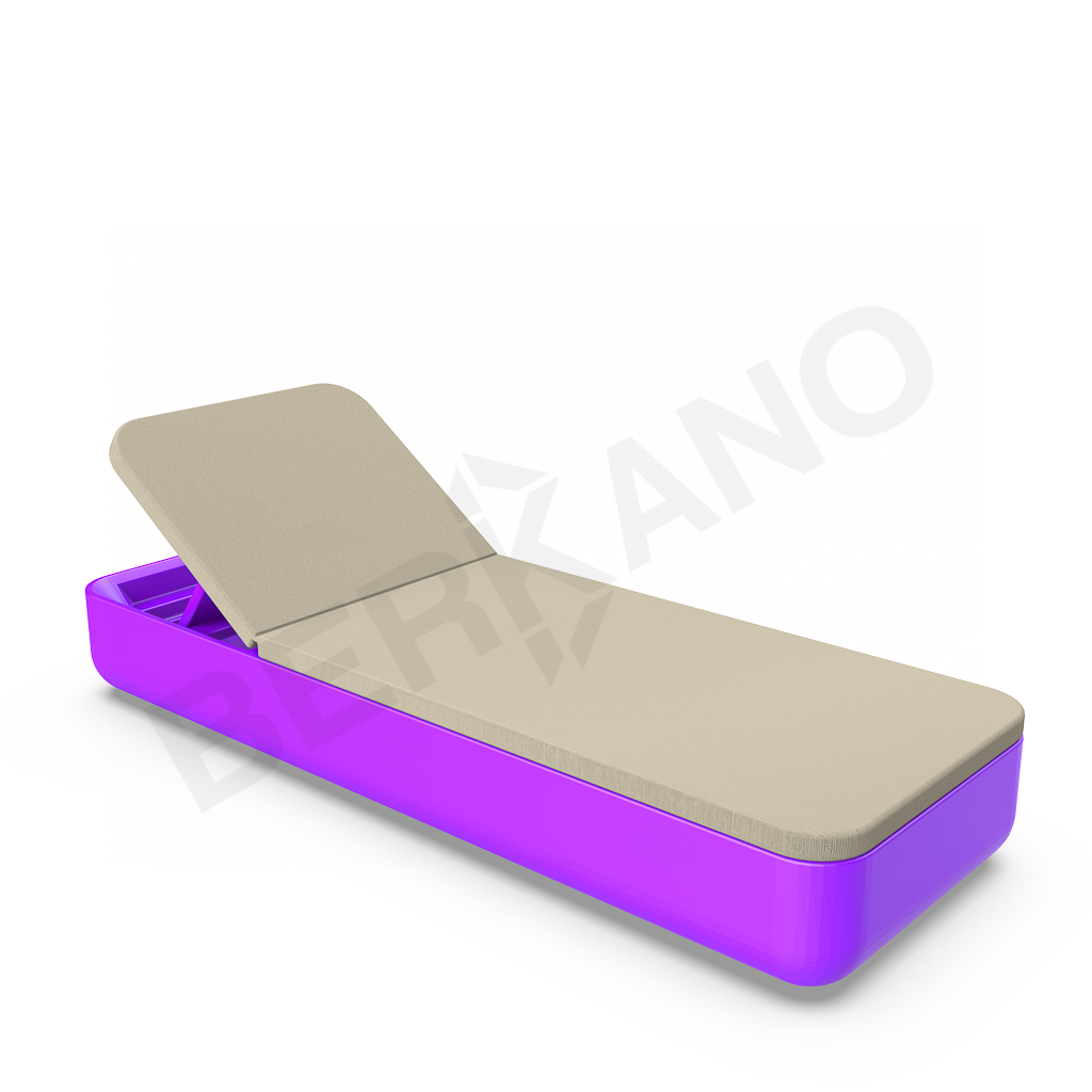 Шезлонг Grace сиреневого цвета / аксессуар бежевого цвета - фото 1