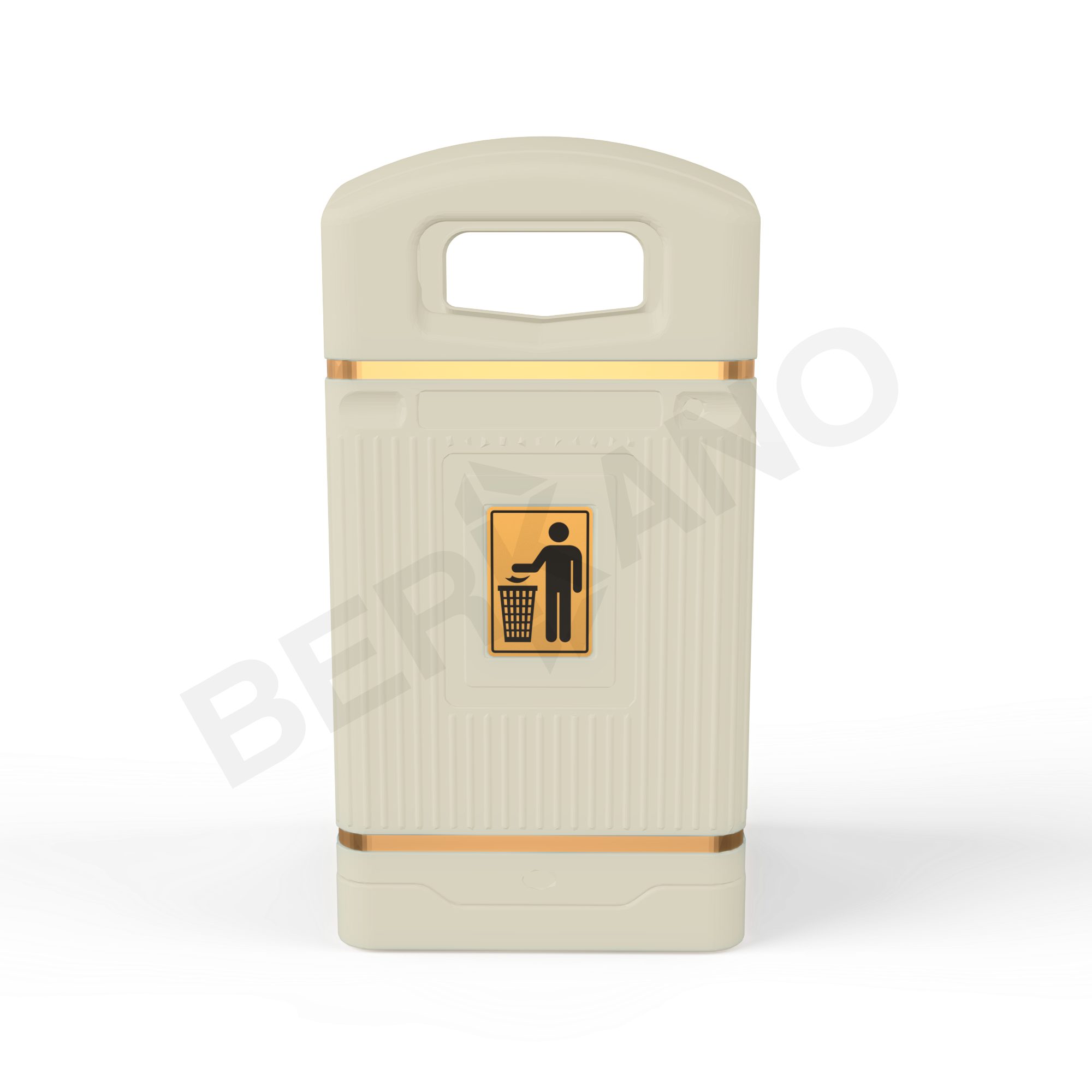 Урна квадратная BERKANO бежевого цвета - фото 1