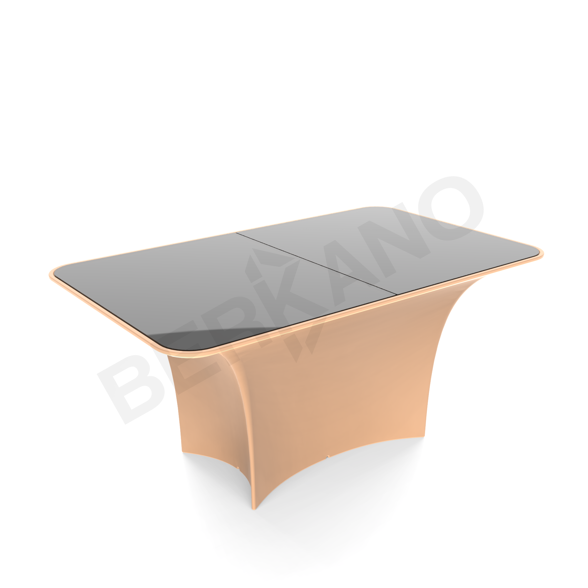 Стол Oasis со стеклом терракотового цвета - фото 1