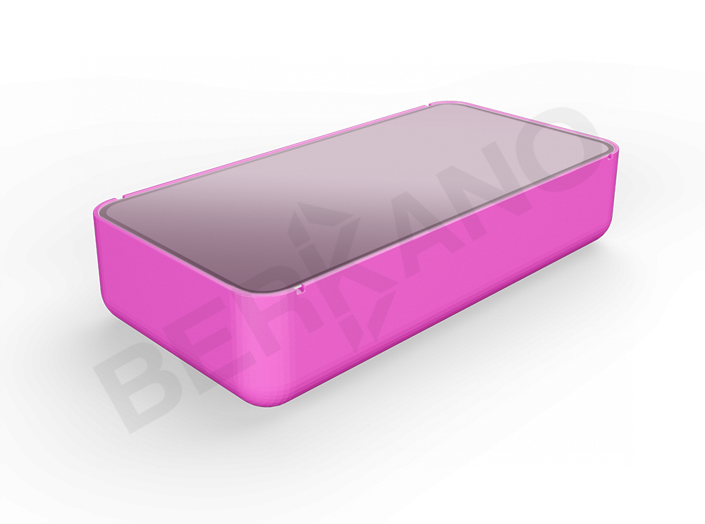 Стол Grace средний со стеклом фиолетового цвета - фото 1