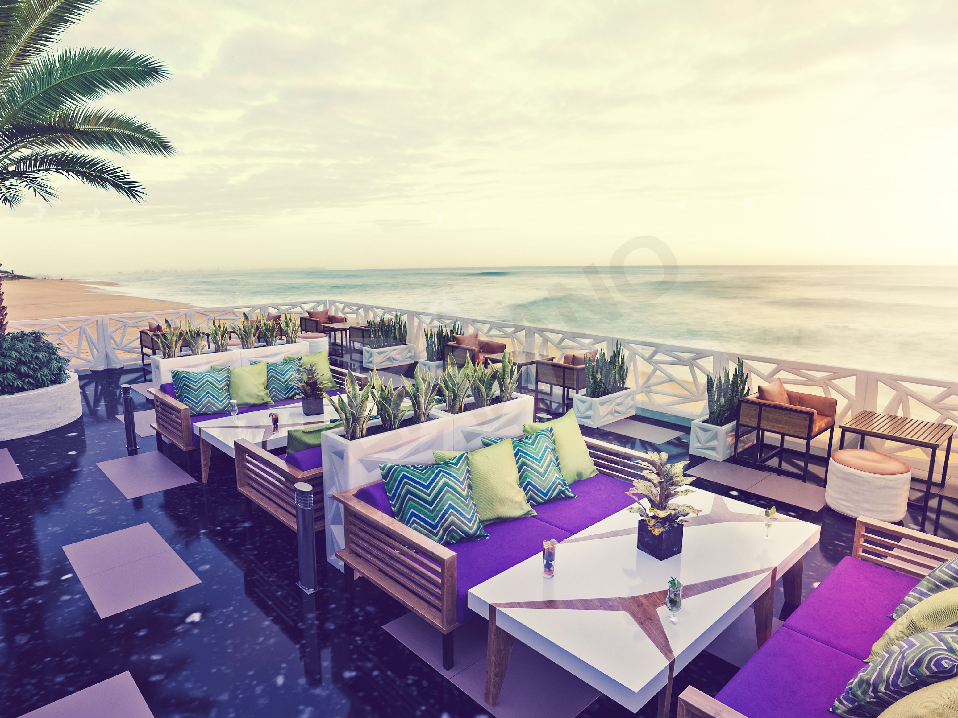 Кашпо Icelandic Square DB сиреневого цвета - фото 4