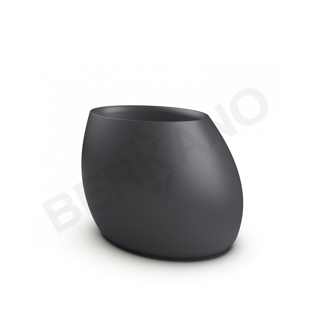 Кашпо Bend 80 графитового цвета - фото 1