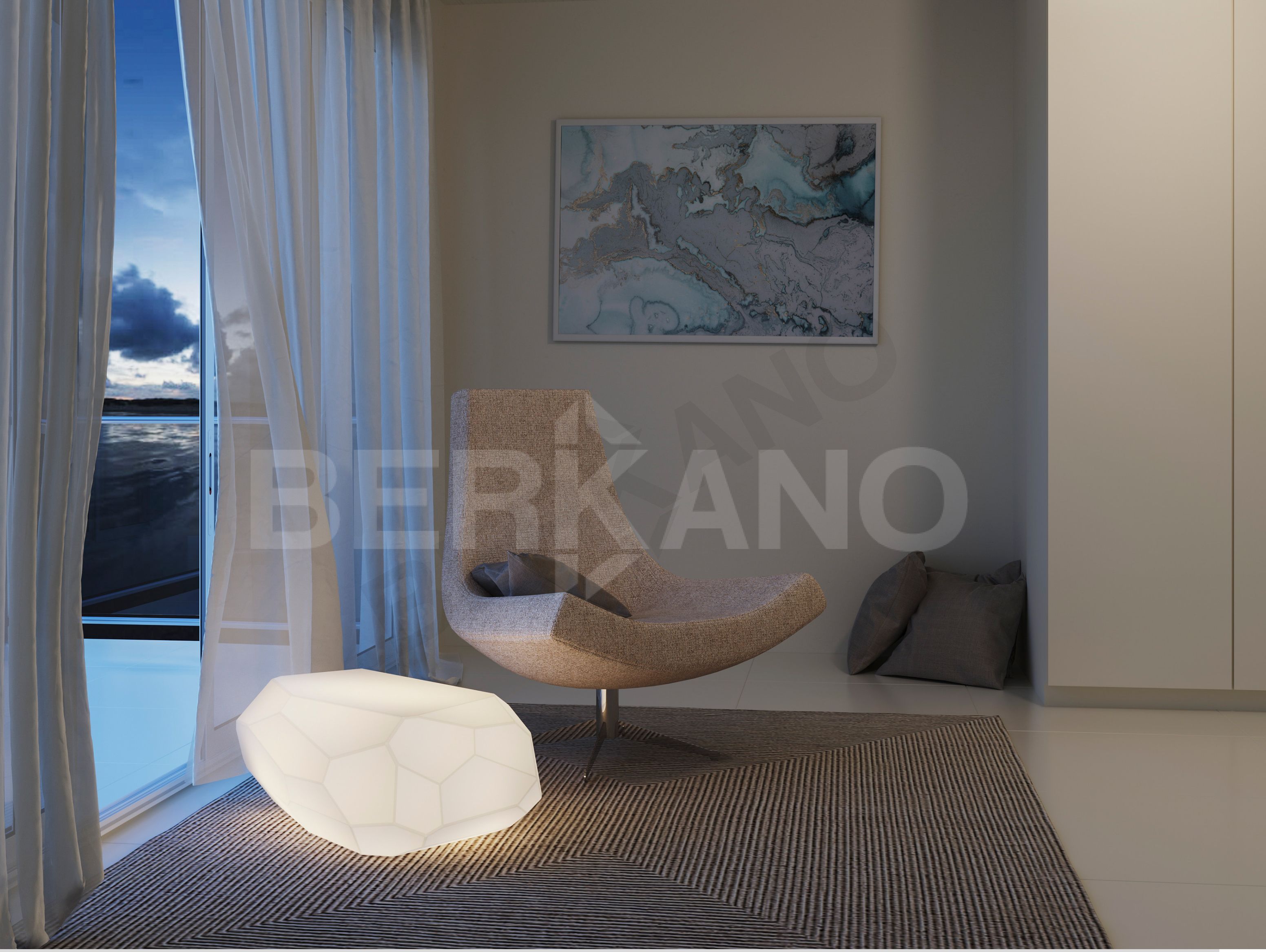 Светильник Polysquare 85 синего цвета - фото 3