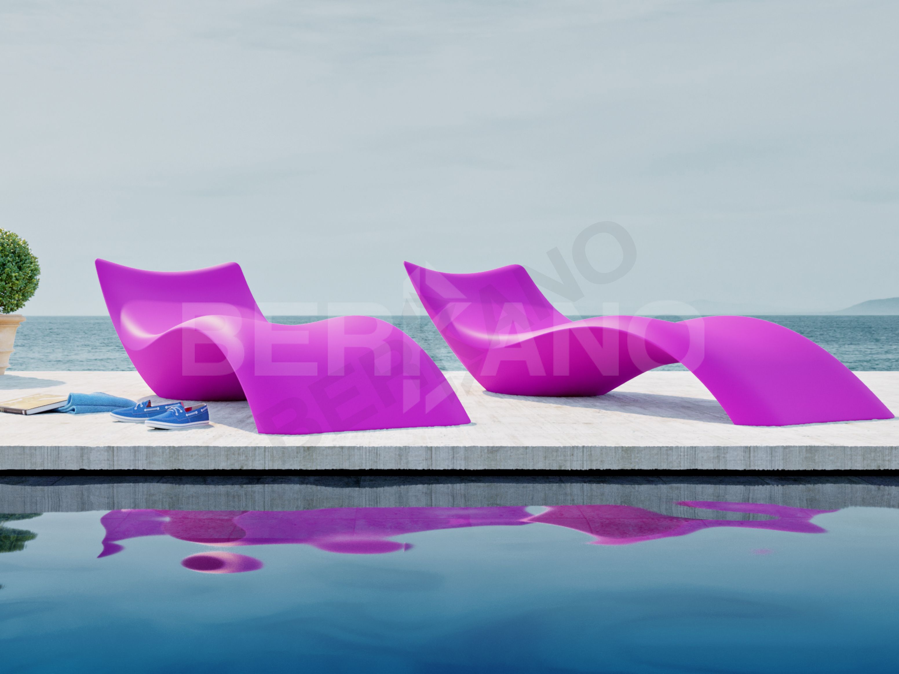 Стол Wave с стеклом Deep Violet - фото 3