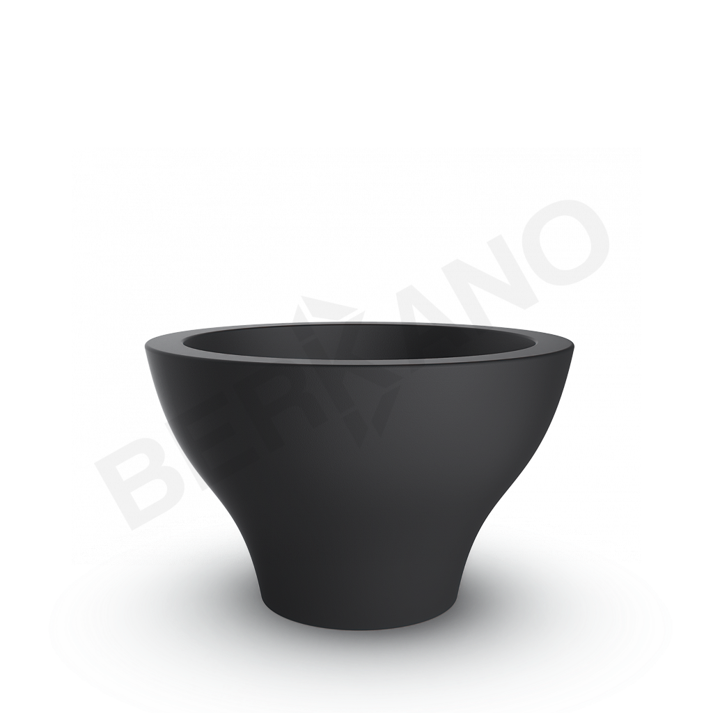 Кашпо Vetro 50 DB графитового цвета - фото 1
