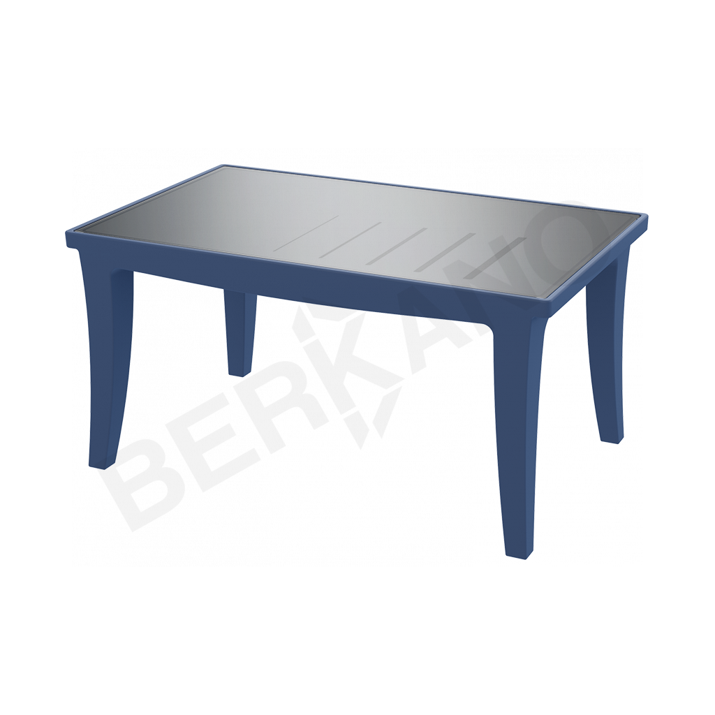 Стол Province со стеклом синего цвета - фото 1