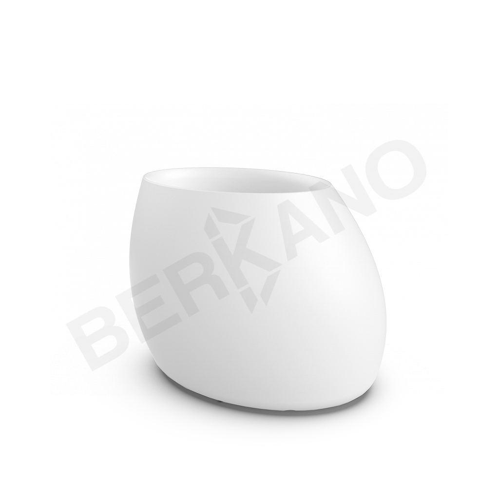 Кашпо Bend 80 белого цвета