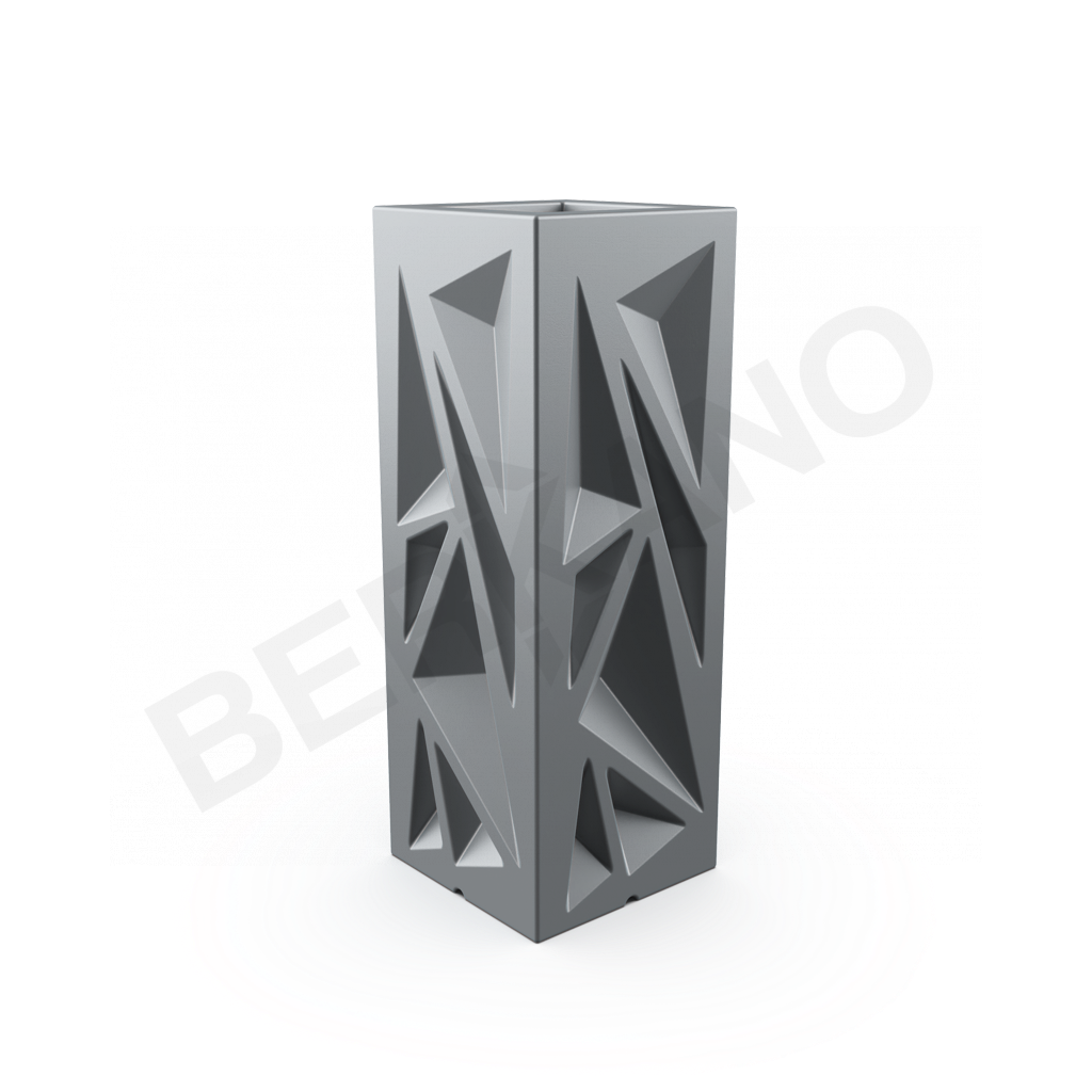 Кашпо Icelandic Vertical DB серого цвета - фото 1