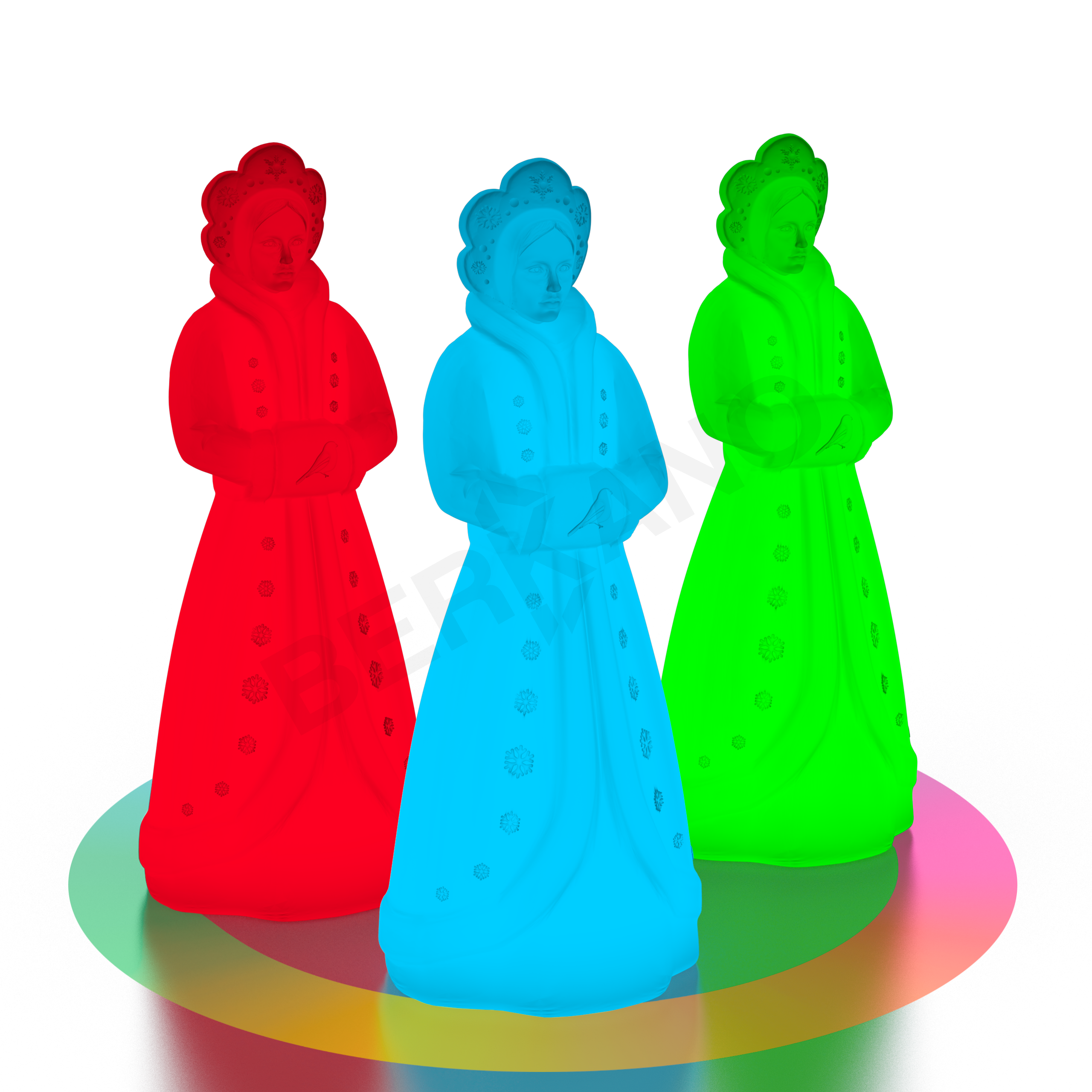 Светильник Снегурочка белого цвета RGB - фото 1