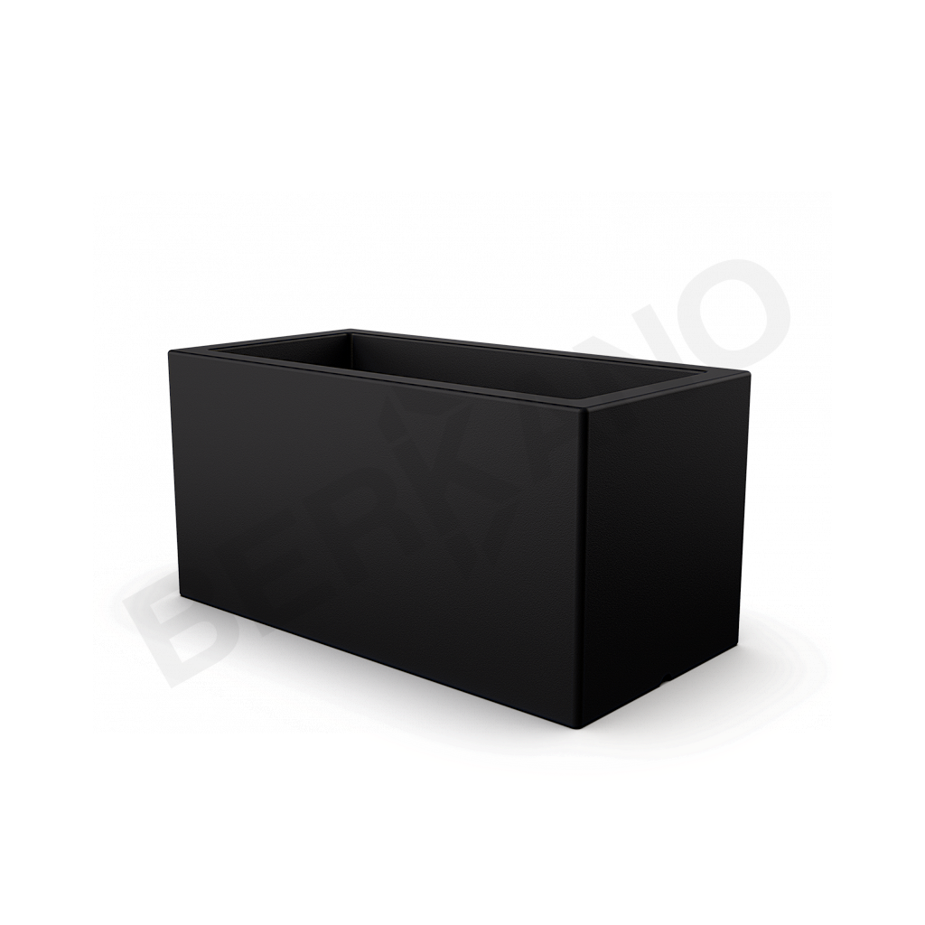 Кашпо Cubric 80*40 черного цвета - фото 1