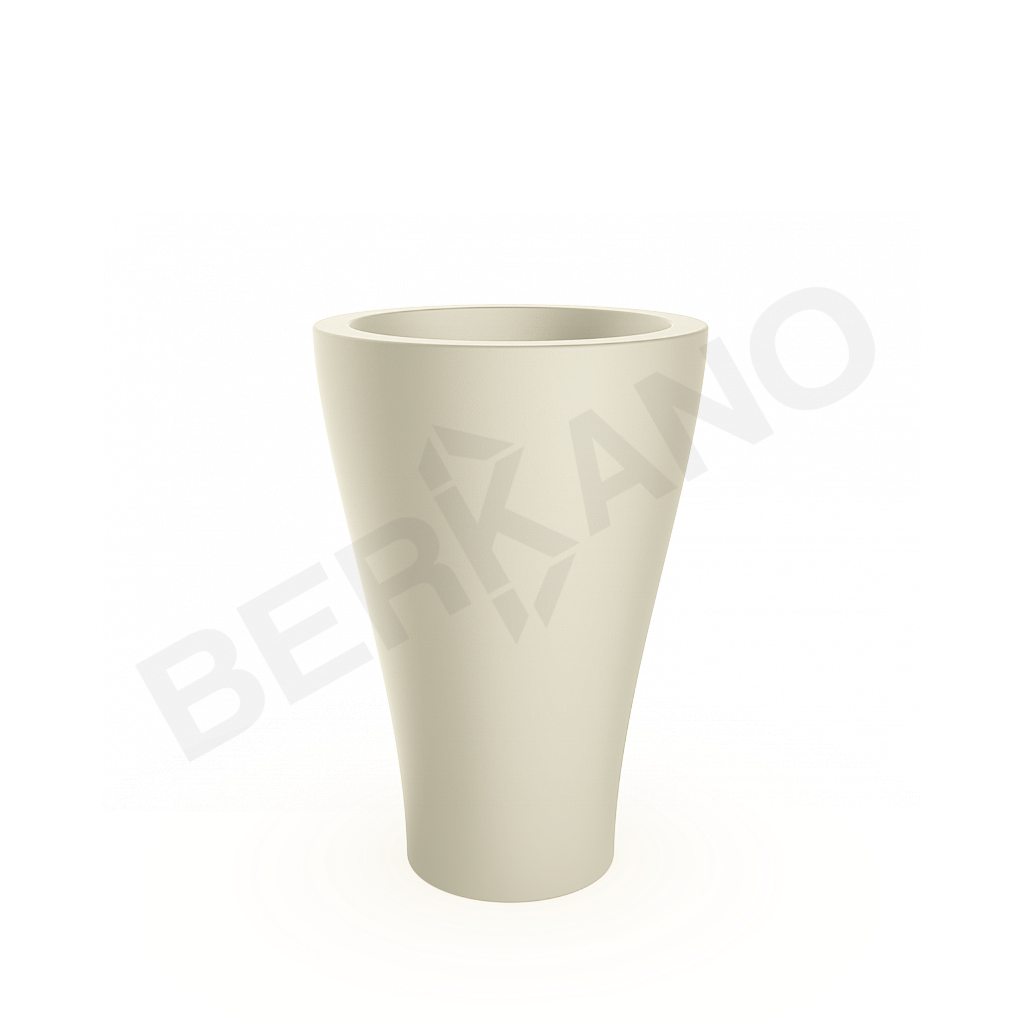Кашпо Vetro 80 бежевого цвета - фото 1