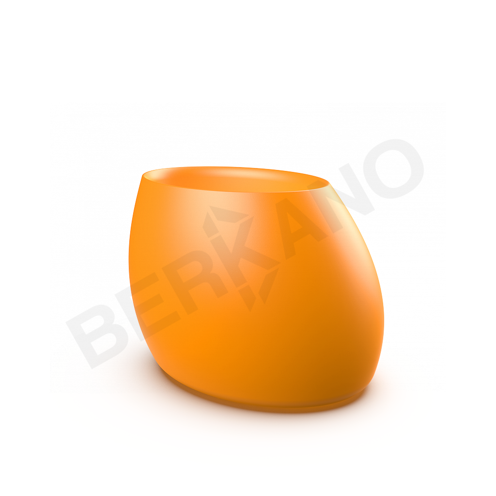 Кашпо Bend 80 DB оранжевого цвета - фото 1
