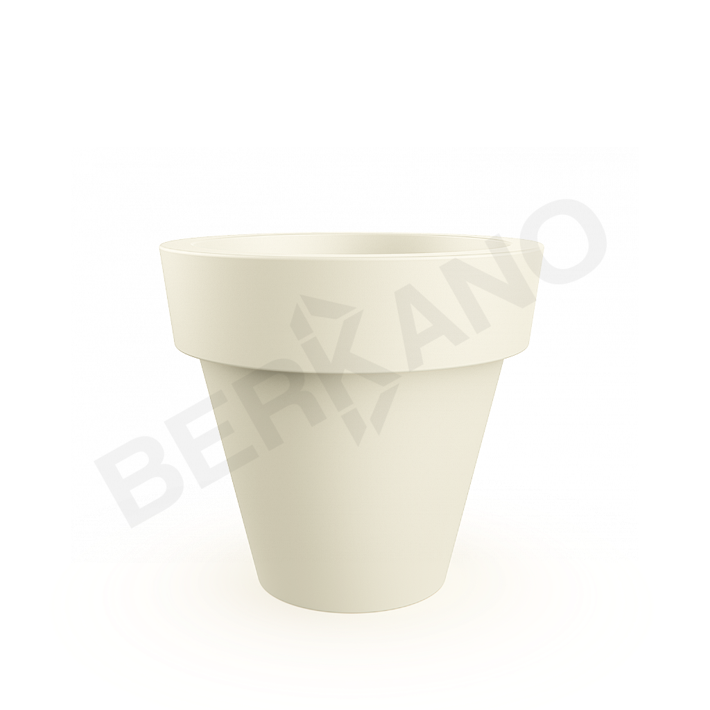 Кашпо classic 120 бежевого цвета - фото 1
