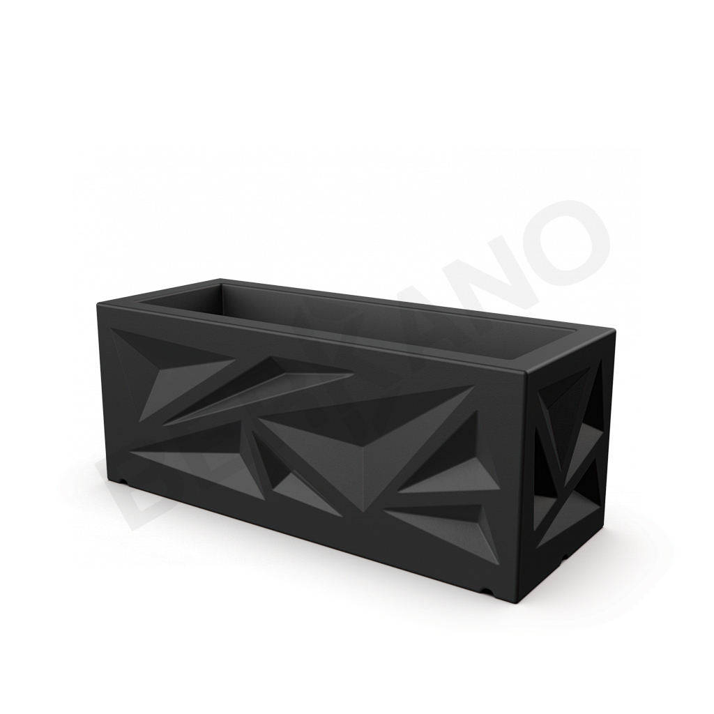 Кашпо Icelandic Horizontal DB черного цвета - фото 1