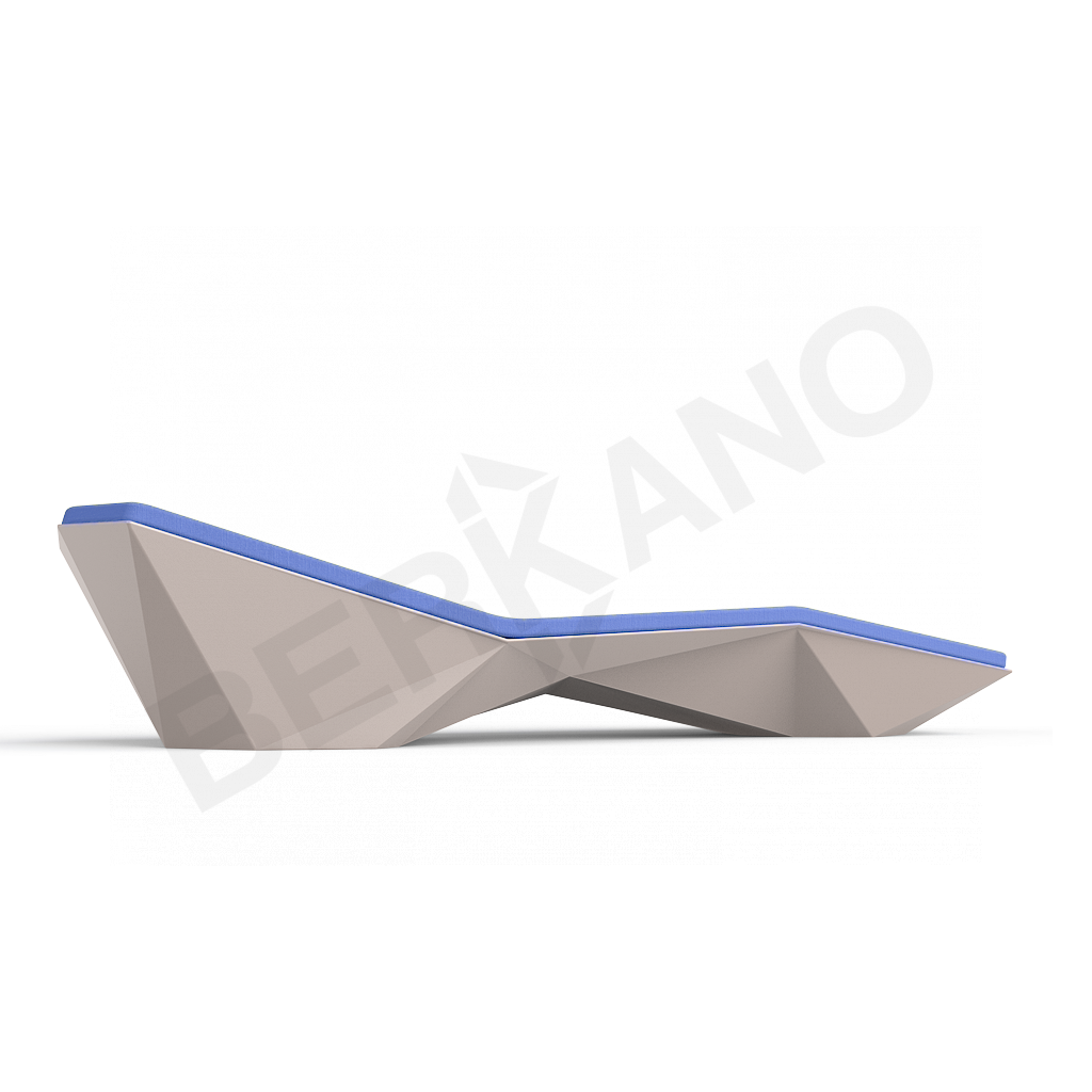 Шезлонг Quaro с подушками кофейного цвета / аксессуар темно-синего цвета - фото 2