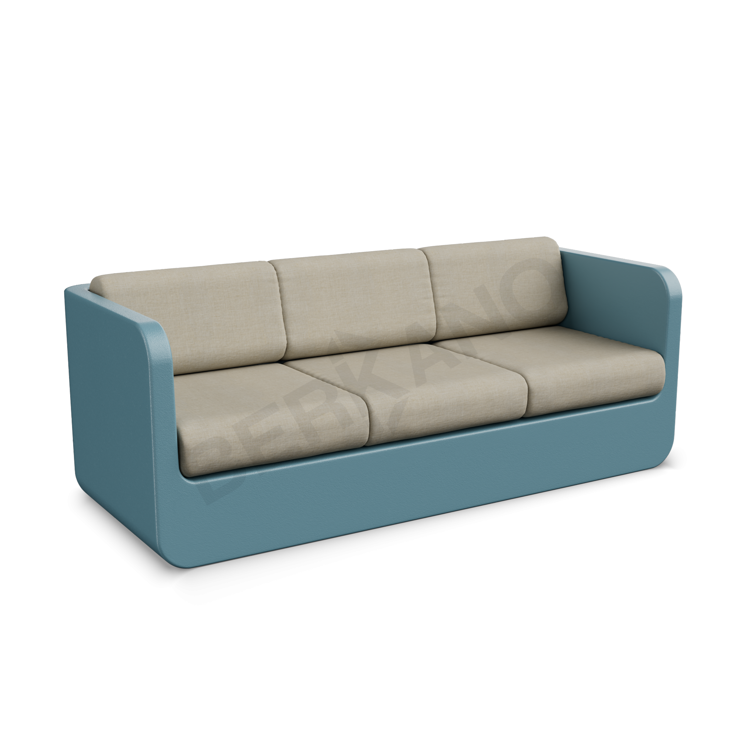 Диван Grace с подушками бирюзового цвета / аксессуар бежевого цвета - фото 1