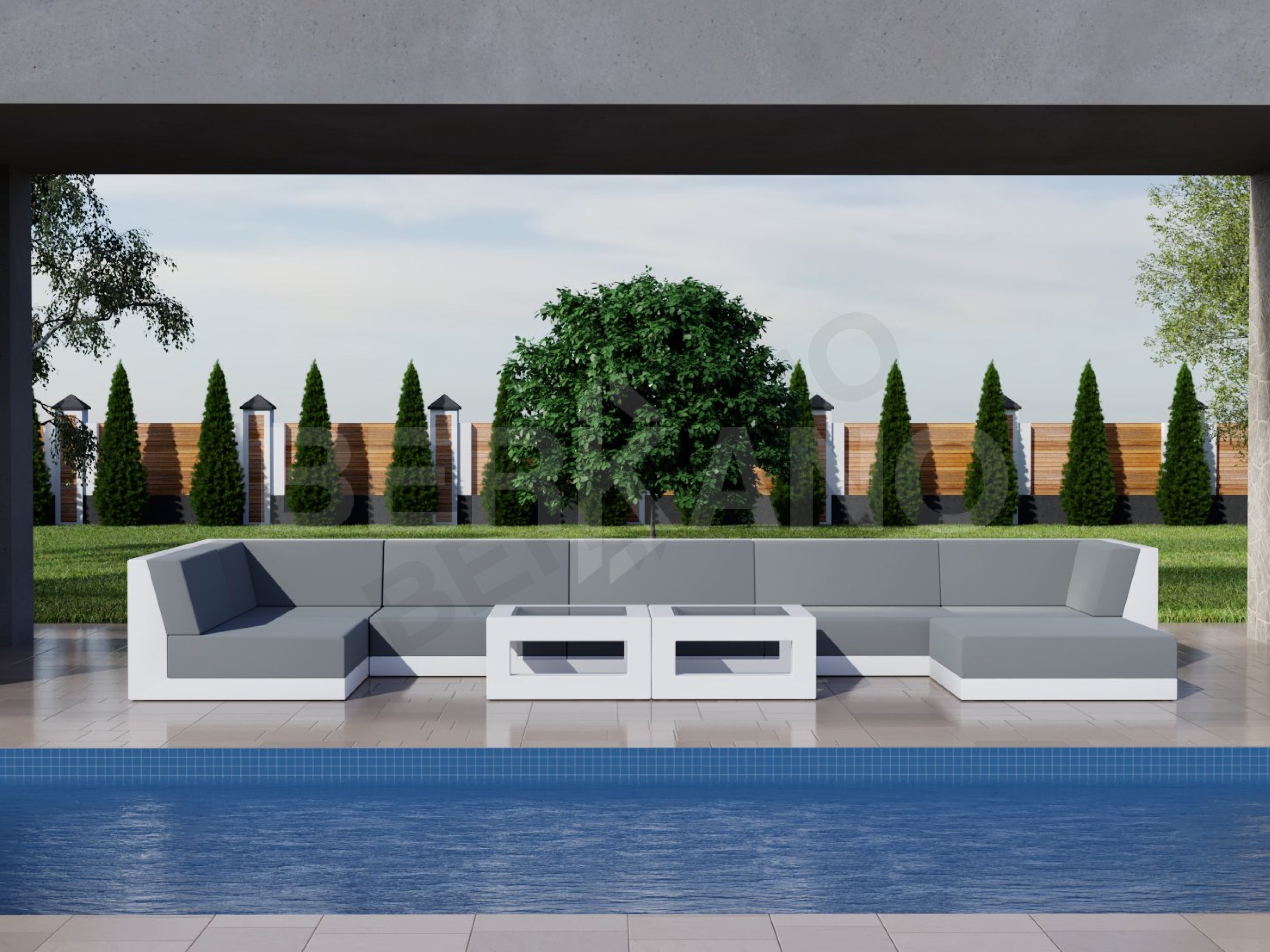 Угловой модуль Quarter modular с подушками коричневого цвета / аксессуар бежевого цвета - фото 3