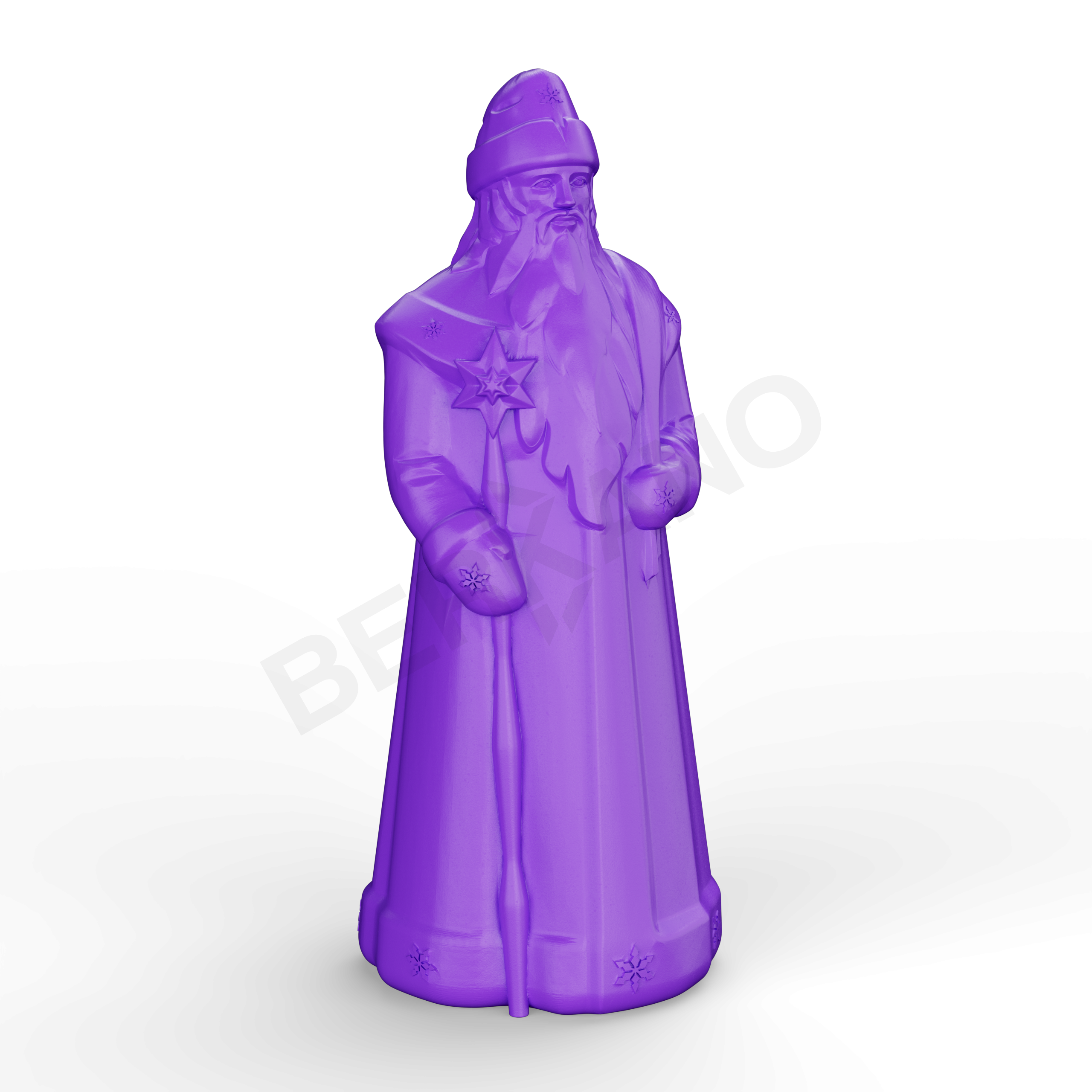 Светильник Дед Мороз сиреневого цвета - фото 1