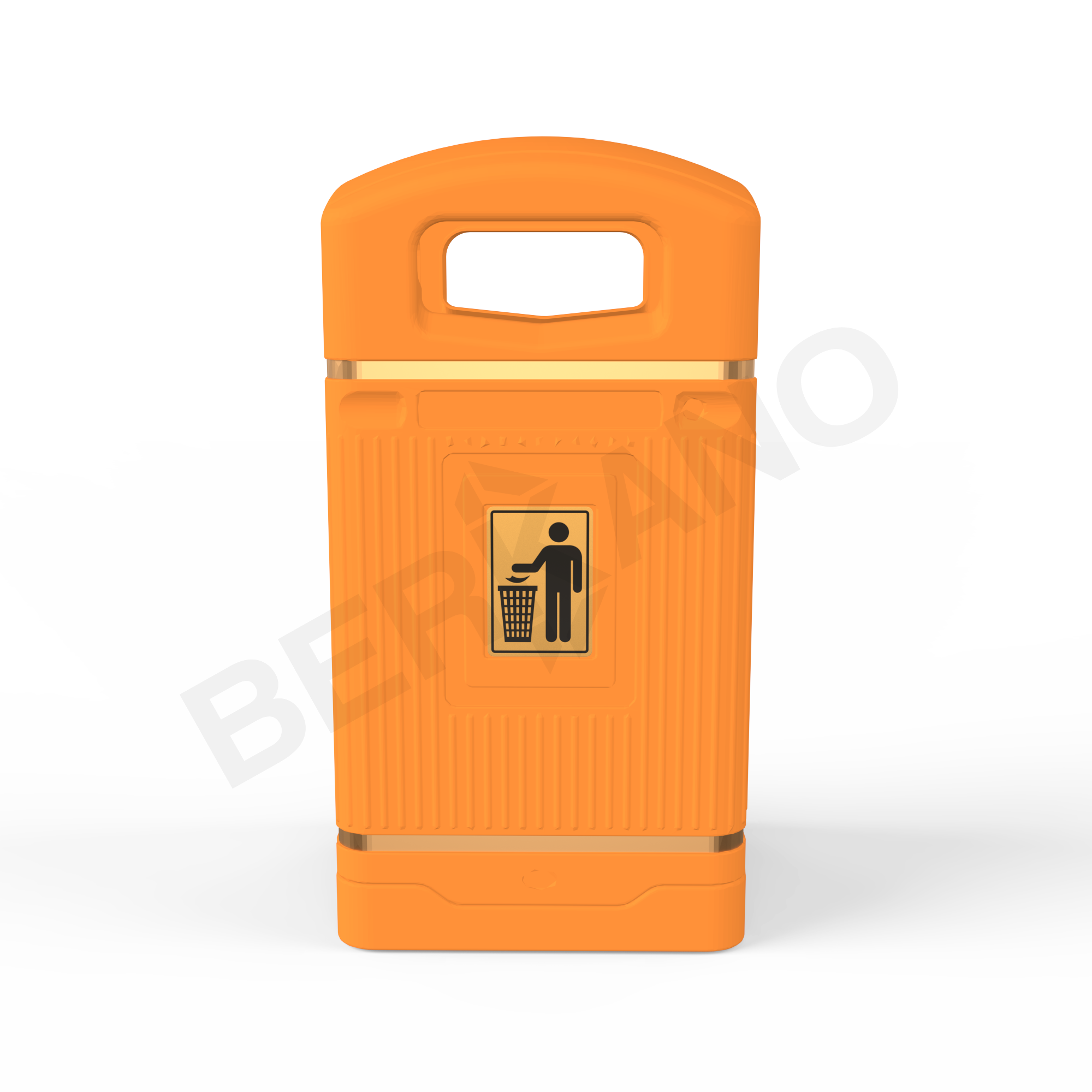 Урна квадратная BERKANO оранжевого цвета - фото 1