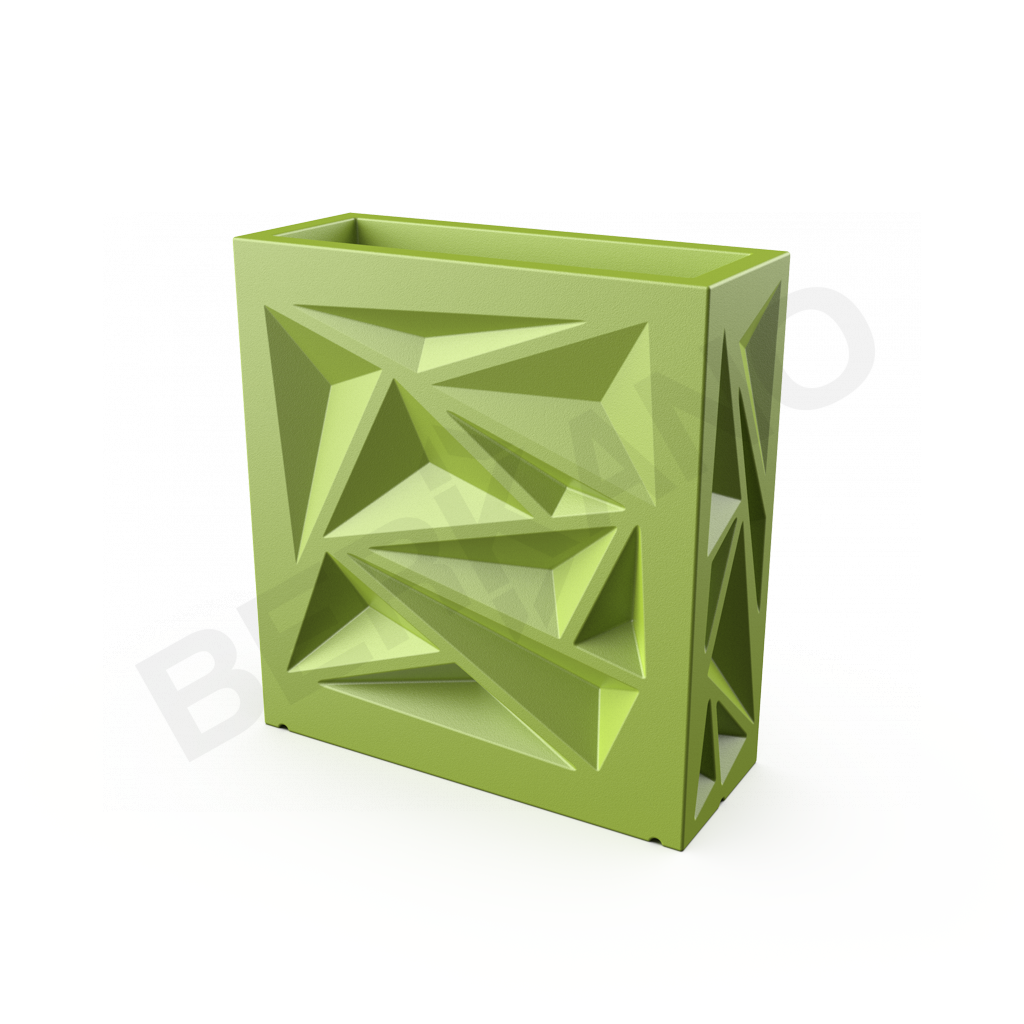 Кашпо Icelandic Square DB зеленого цвета - фото 1