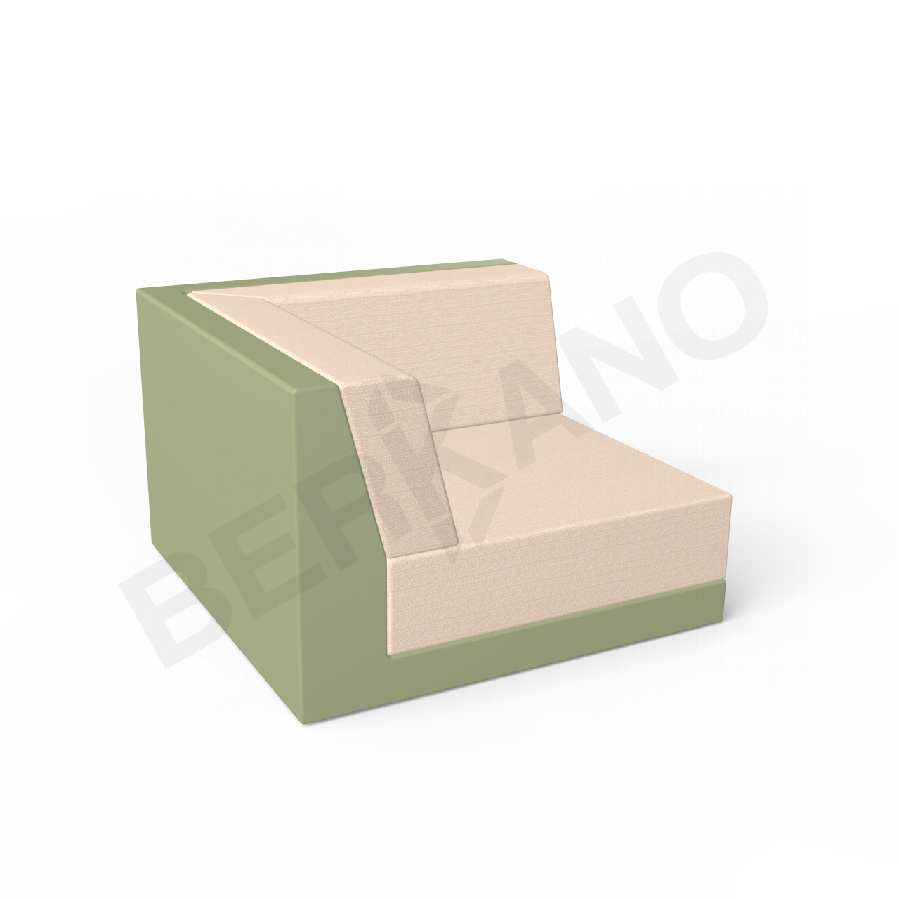 Угловой модуль Quarter modular с подушками темно-зеленого цвета / аксессуар Milk - фото 1