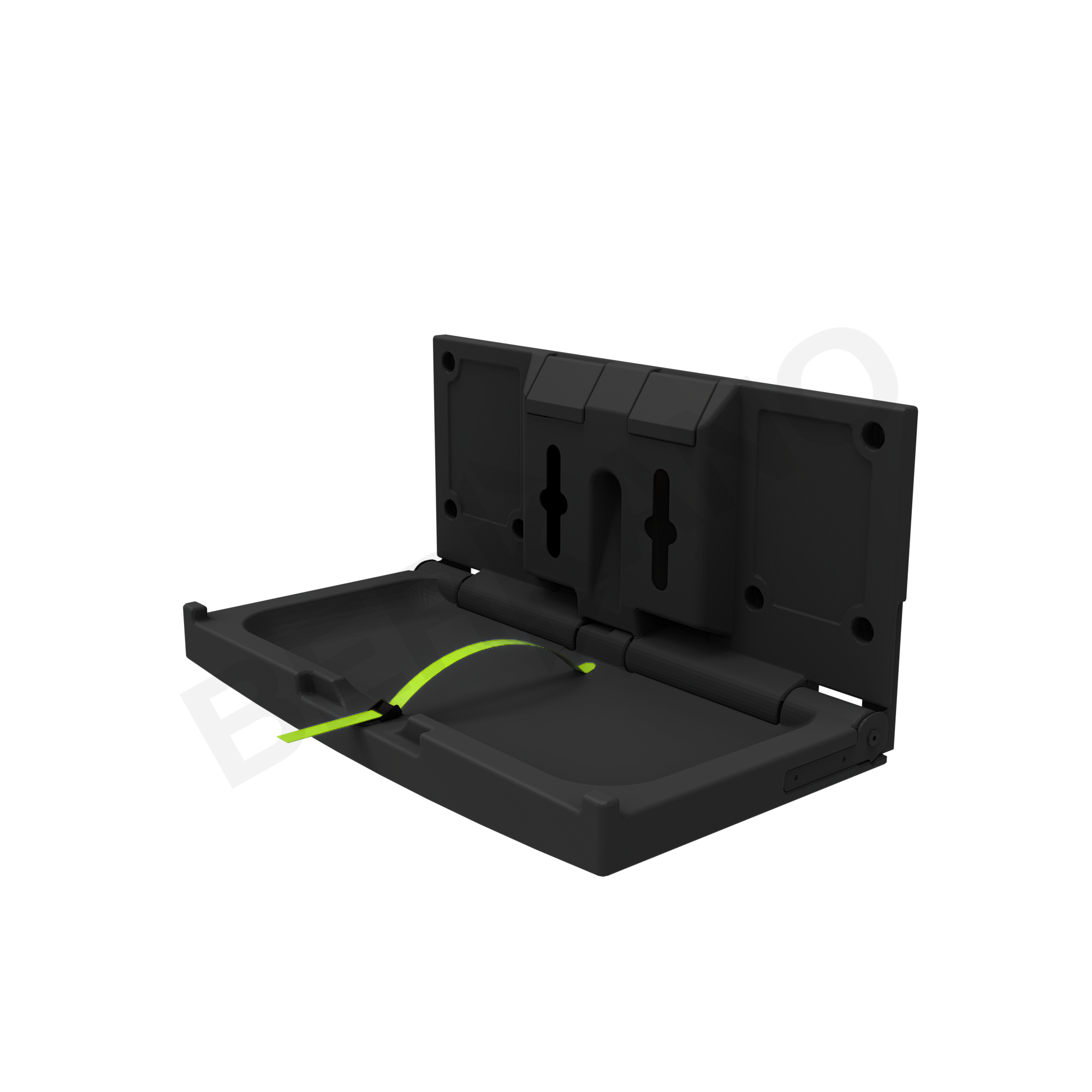 Пеленальный столик горизонтальный BERKANO Kids черного цвета - фото 1