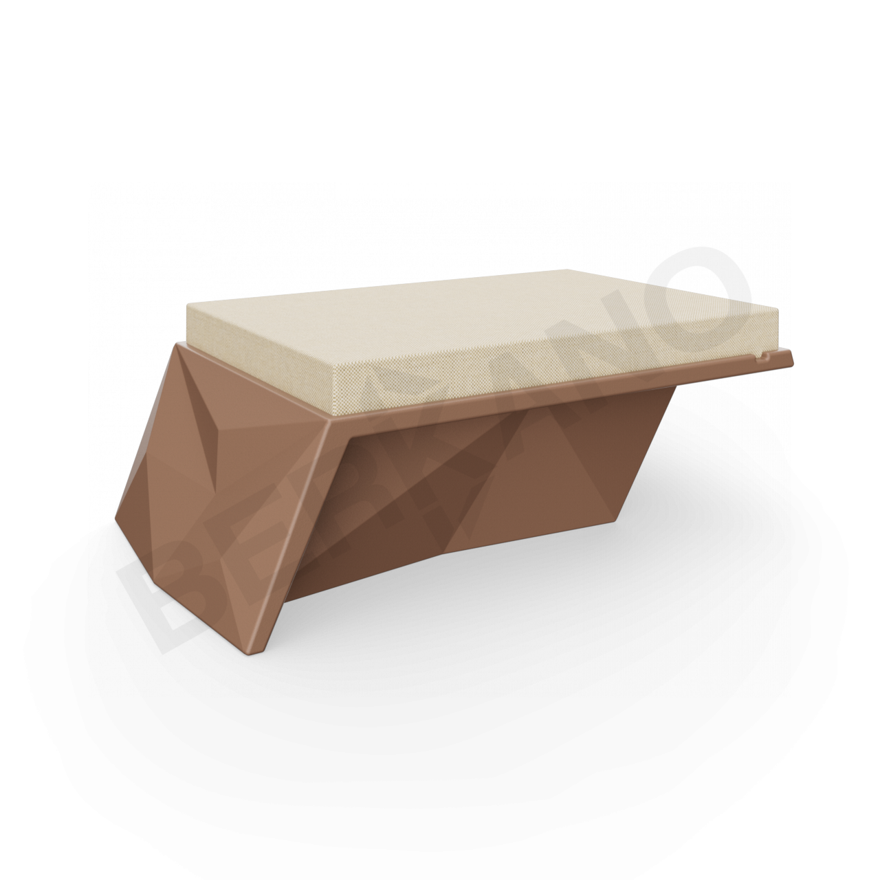 Угловой модуль Quaro с подушками коричневого цвета / аксессуар бежевого цвета - фото 1