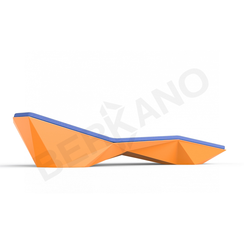 Шезлонг Quaro с подушками оранжевого цвета / аксессуар темно-синего цвета - фото 2