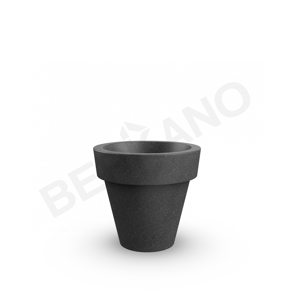 Кашпо classic 75 цвета черный гранит - фото 1