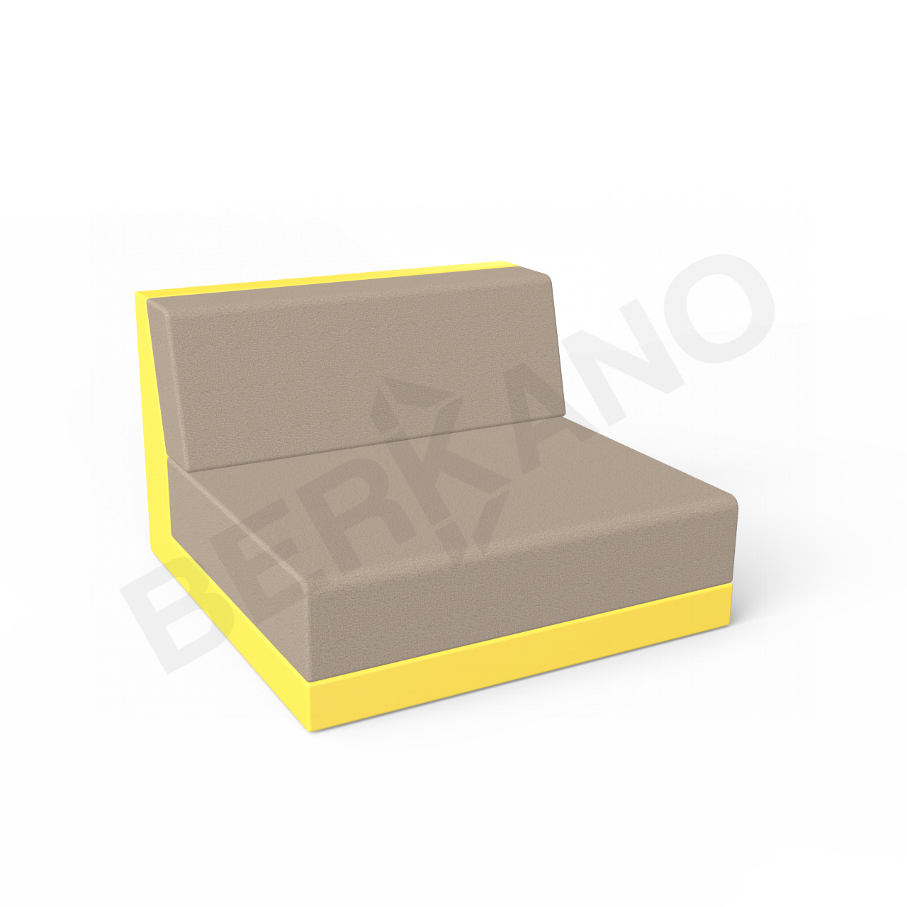 Диван Quarter modular средний с подушками желтого цвета / аксессуар Canvas - фото 1