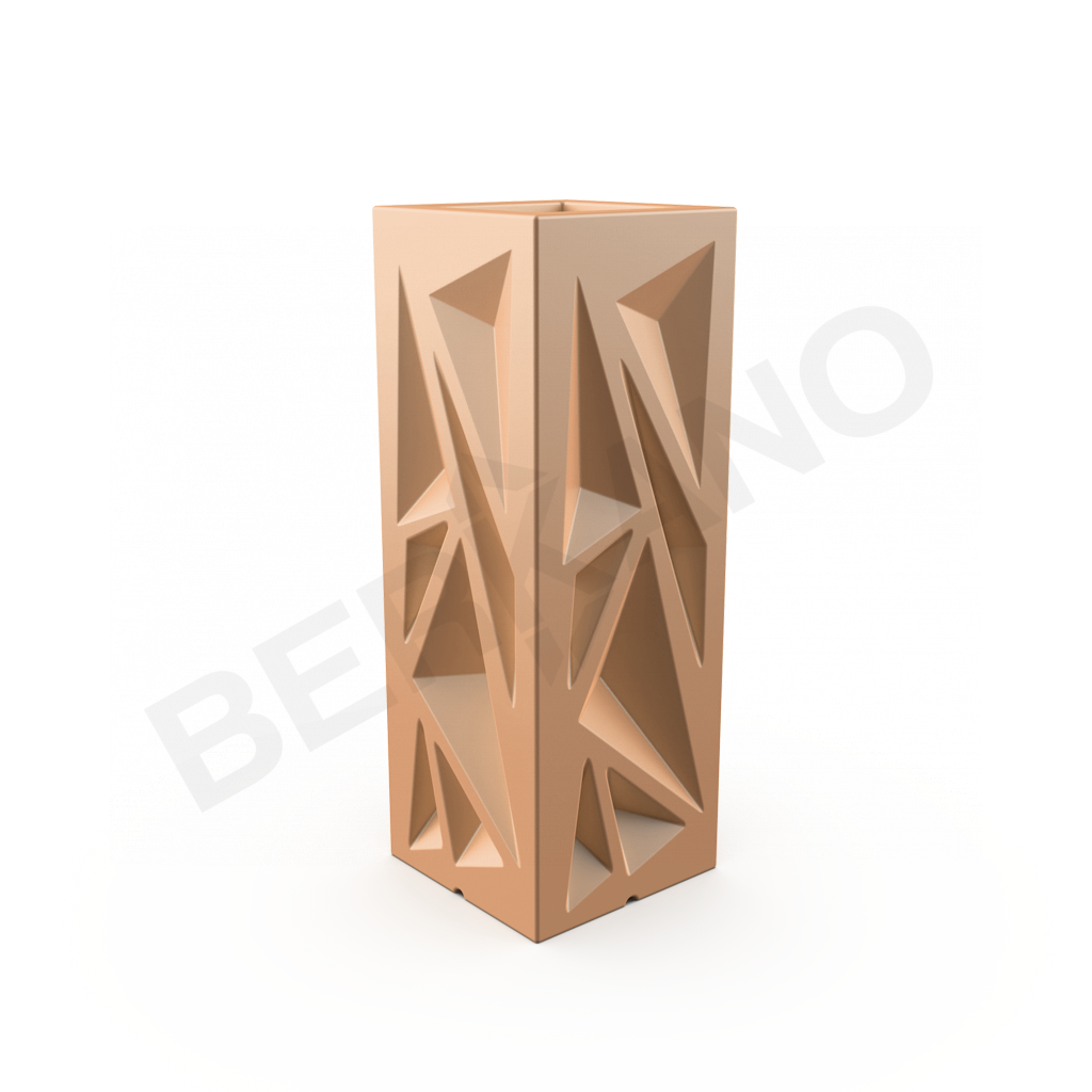 Кашпо Icelandic Vertical DB терракотового цвета - фото 1