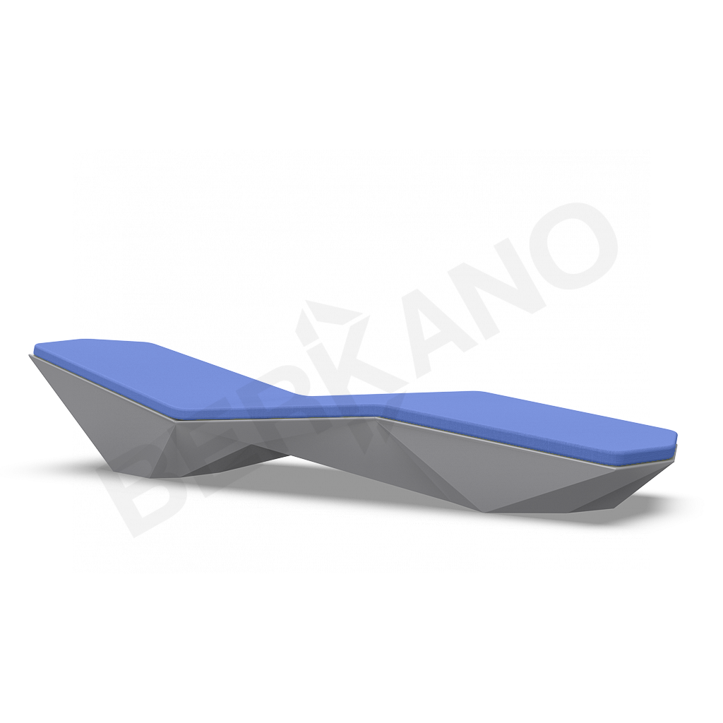 Шезлонг Quaro с подушками графитового цвета / аксессуар темно-синего цвета - фото 1