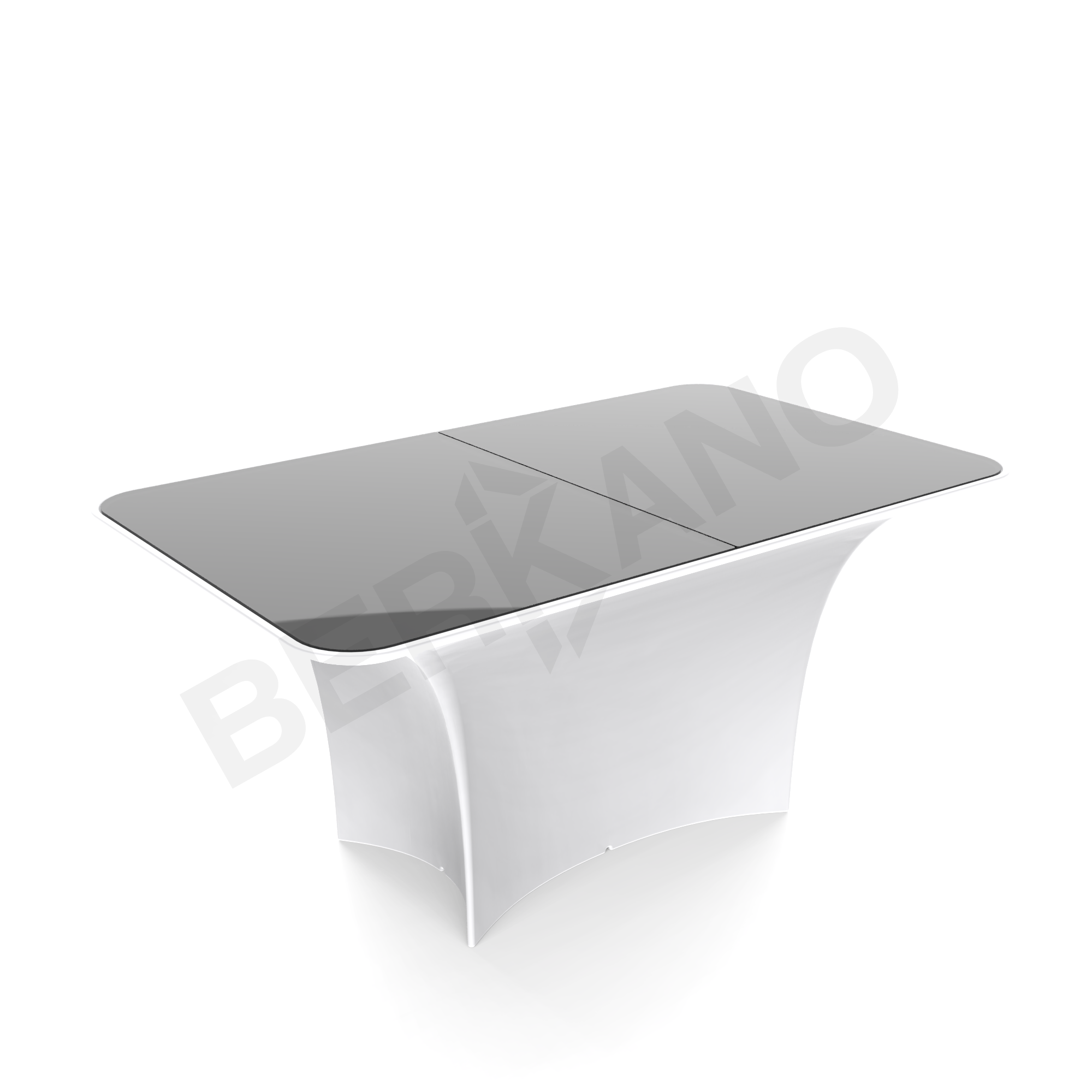 Стол Oasis со стеклом белого цвета