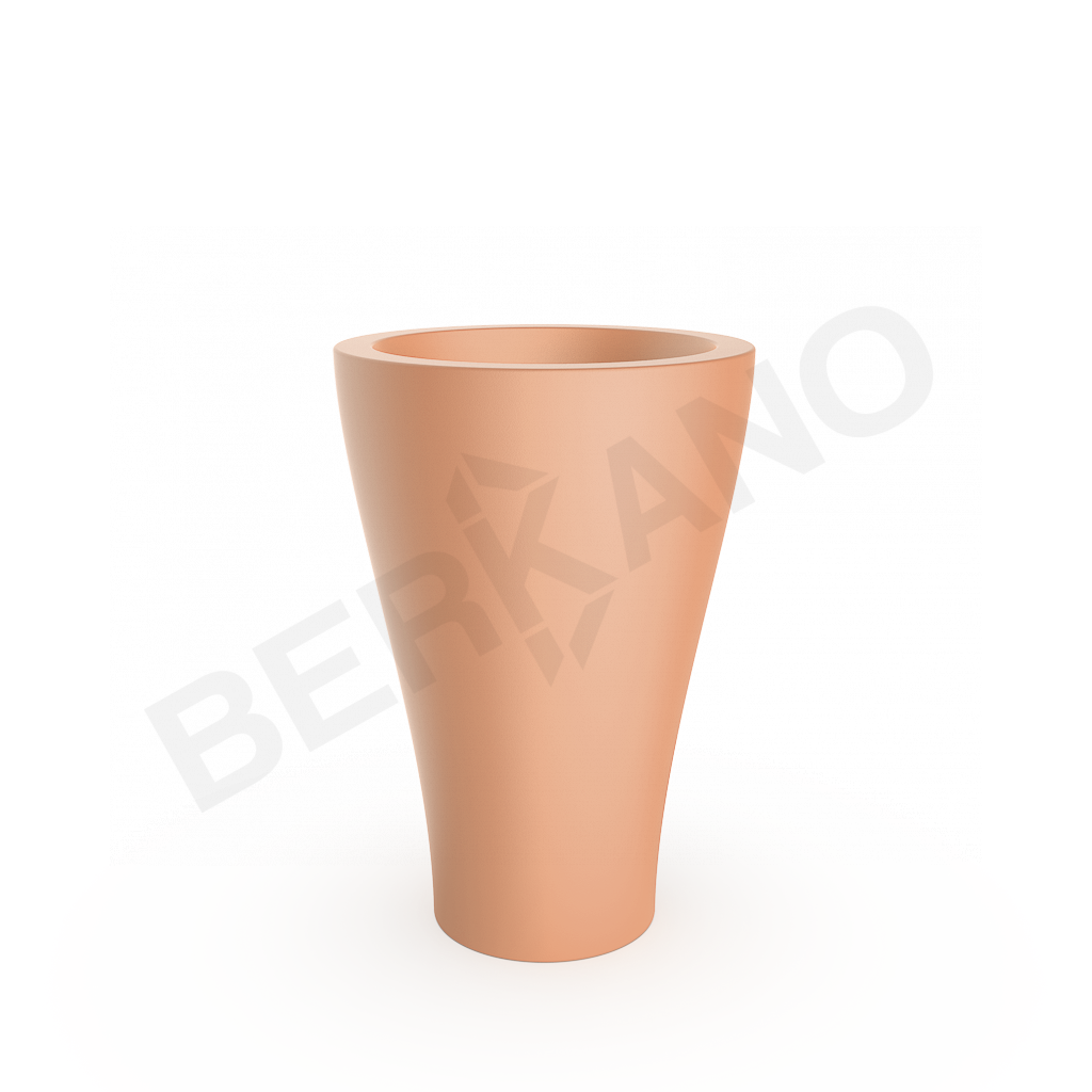 Кашпо Vetro 80 терракотового цвета - фото 1