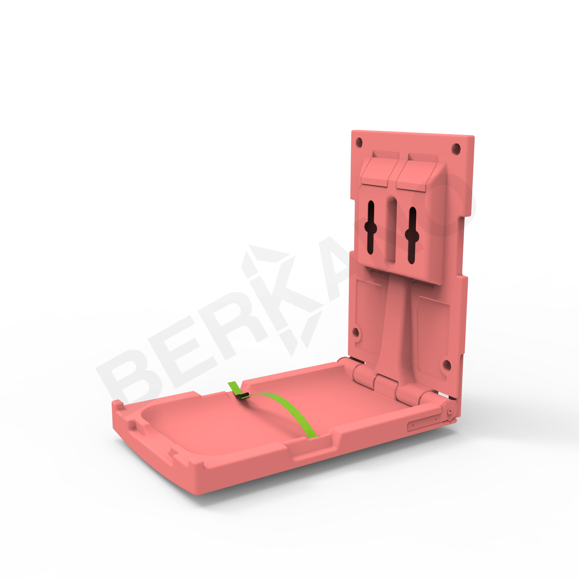 Пеленальный столик вертикальный BERKANO Kids красного цвета - фото 1