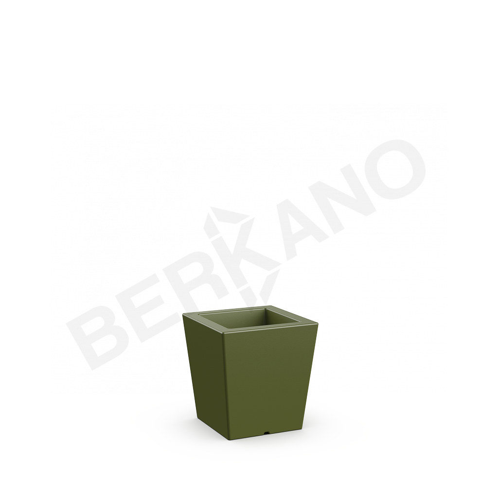 Кашпо Trapezio 42V DB темно-зеленого цвета - фото 1