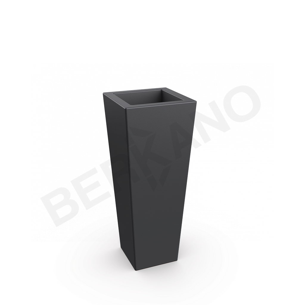 Кашпо Trapezio 100V DB графитового цвета - фото 1