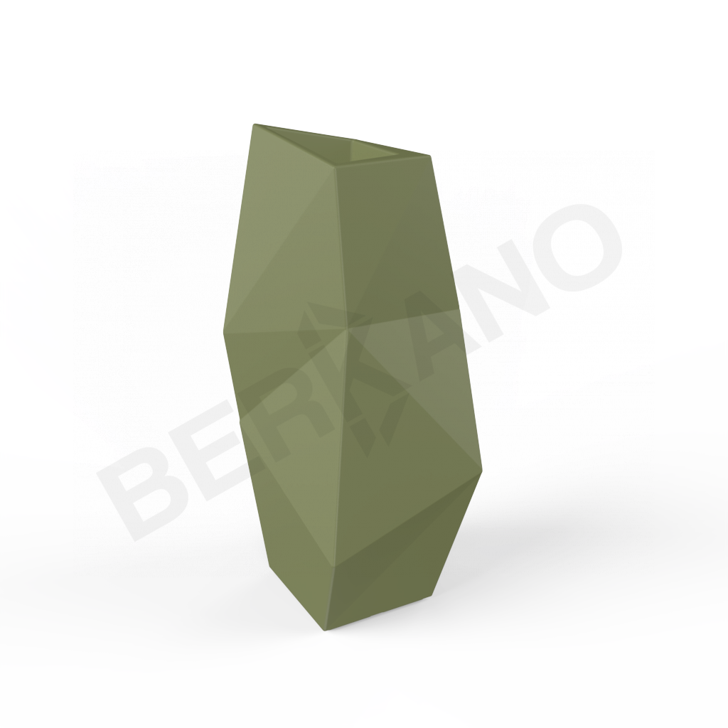 Кашпо Quaro L темно-зеленого цвета - фото 1