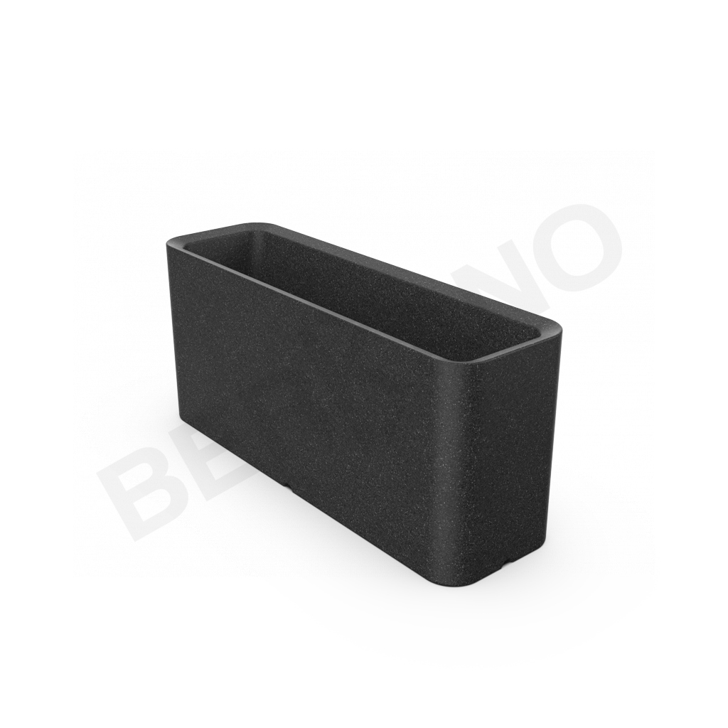 Кашпо Vittorio 40 DB цвета черный гранит - фото 1