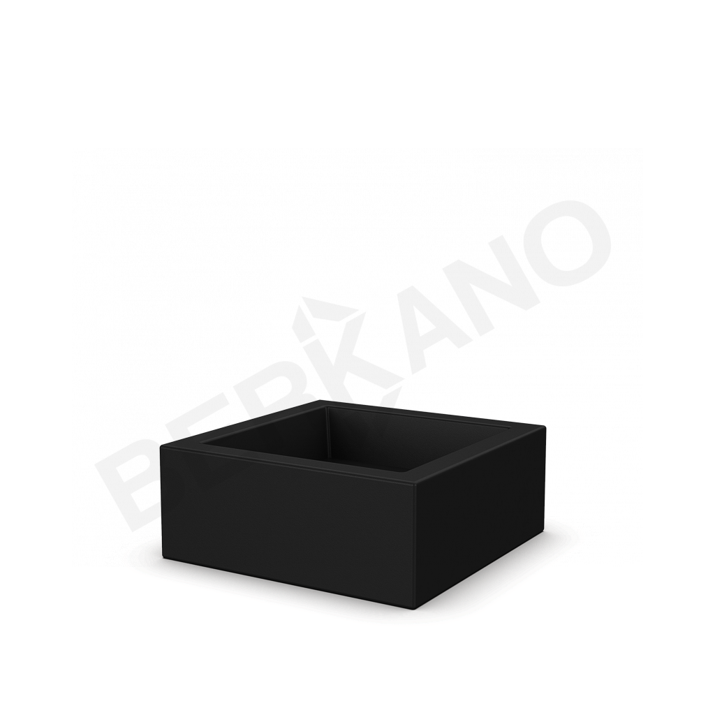 Кашпо Quarter 20 черного цвета - фото 1