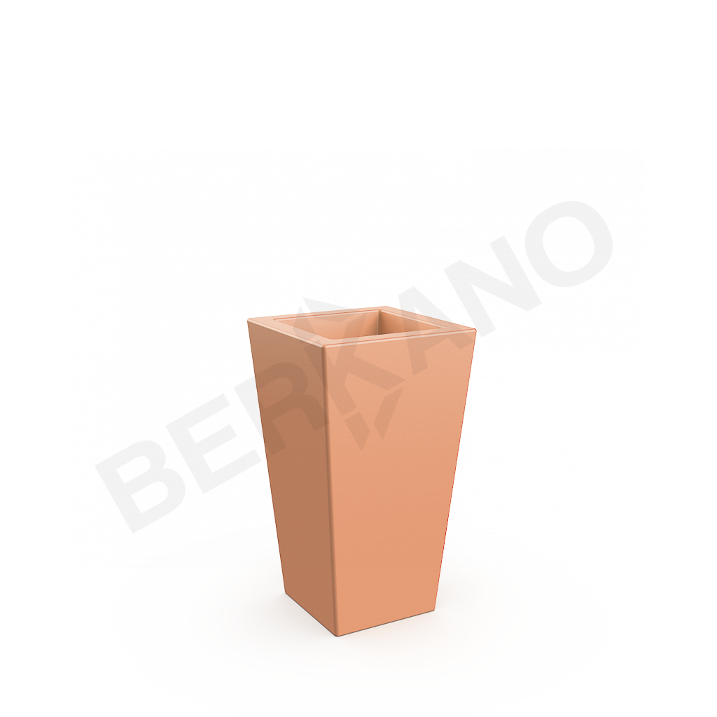Кашпо Trapezio 70V DB терракотового цвета - фото 1