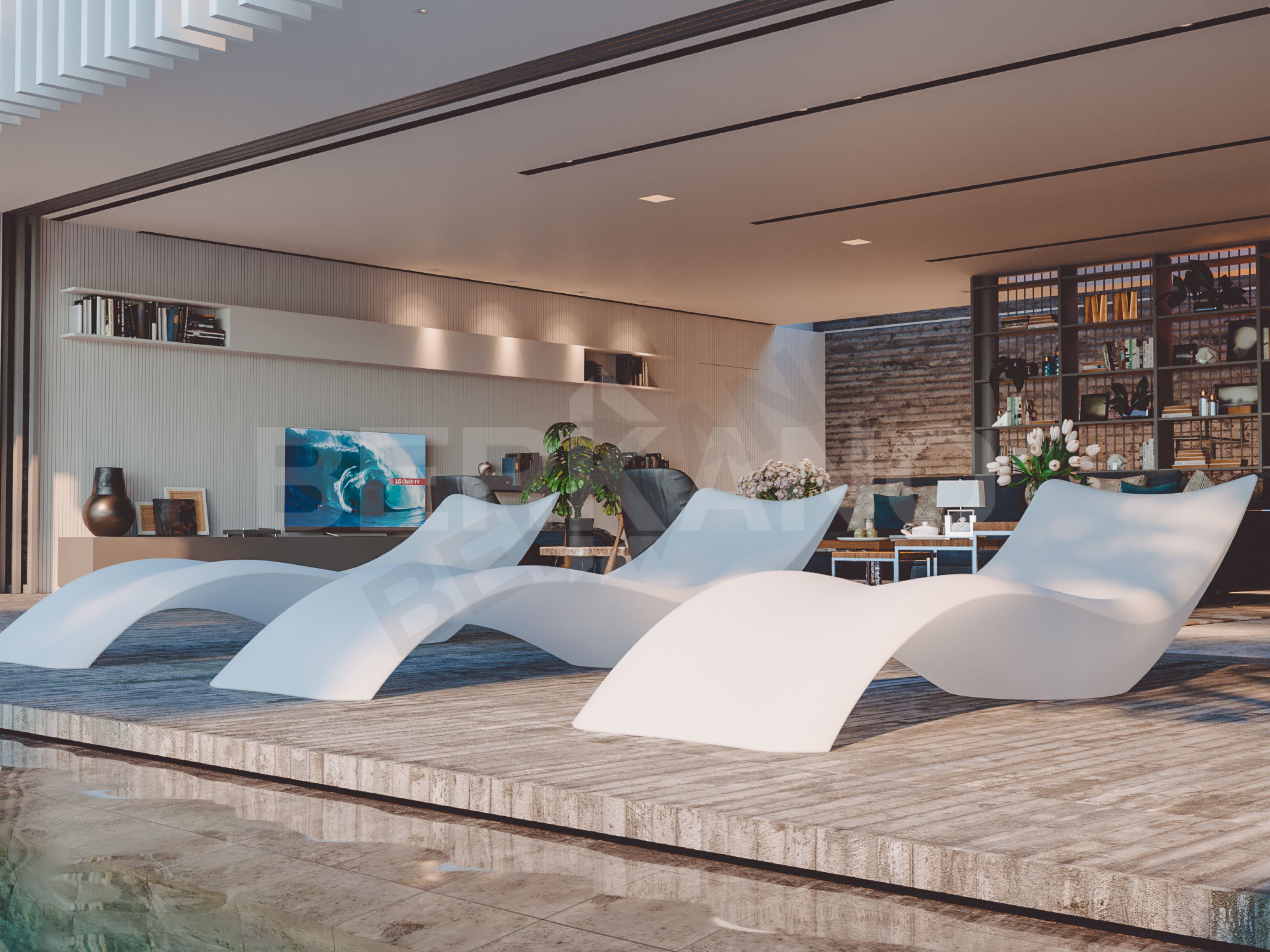 Шезлонг Wave желтого цвета - фото 4