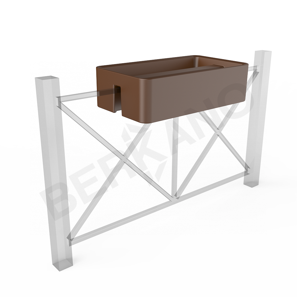 Кашпо Vittorio Fence 28 DB коричневого цвета - фото 1