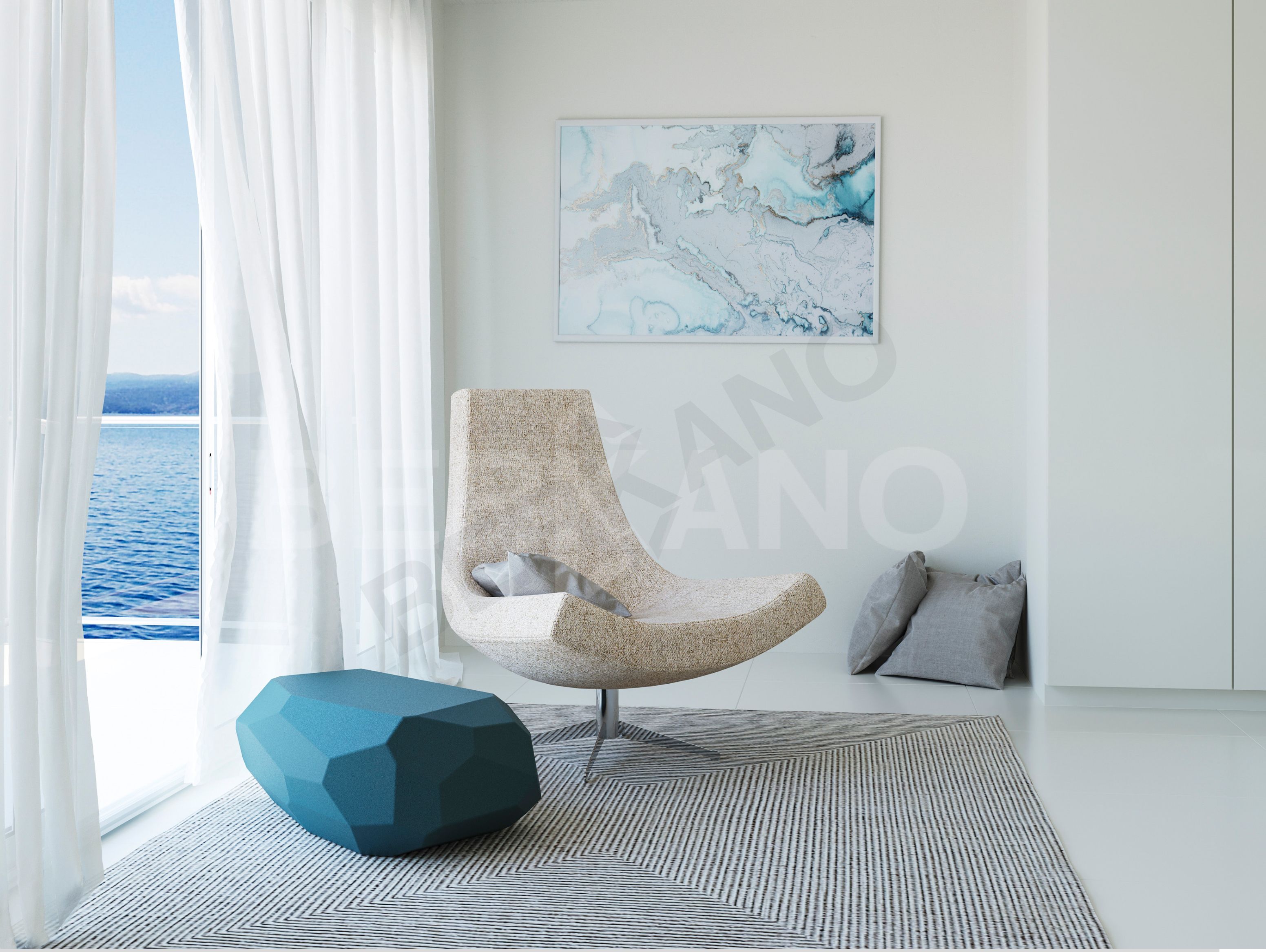 Светильник Polysquare 55 серого цвета - фото 2